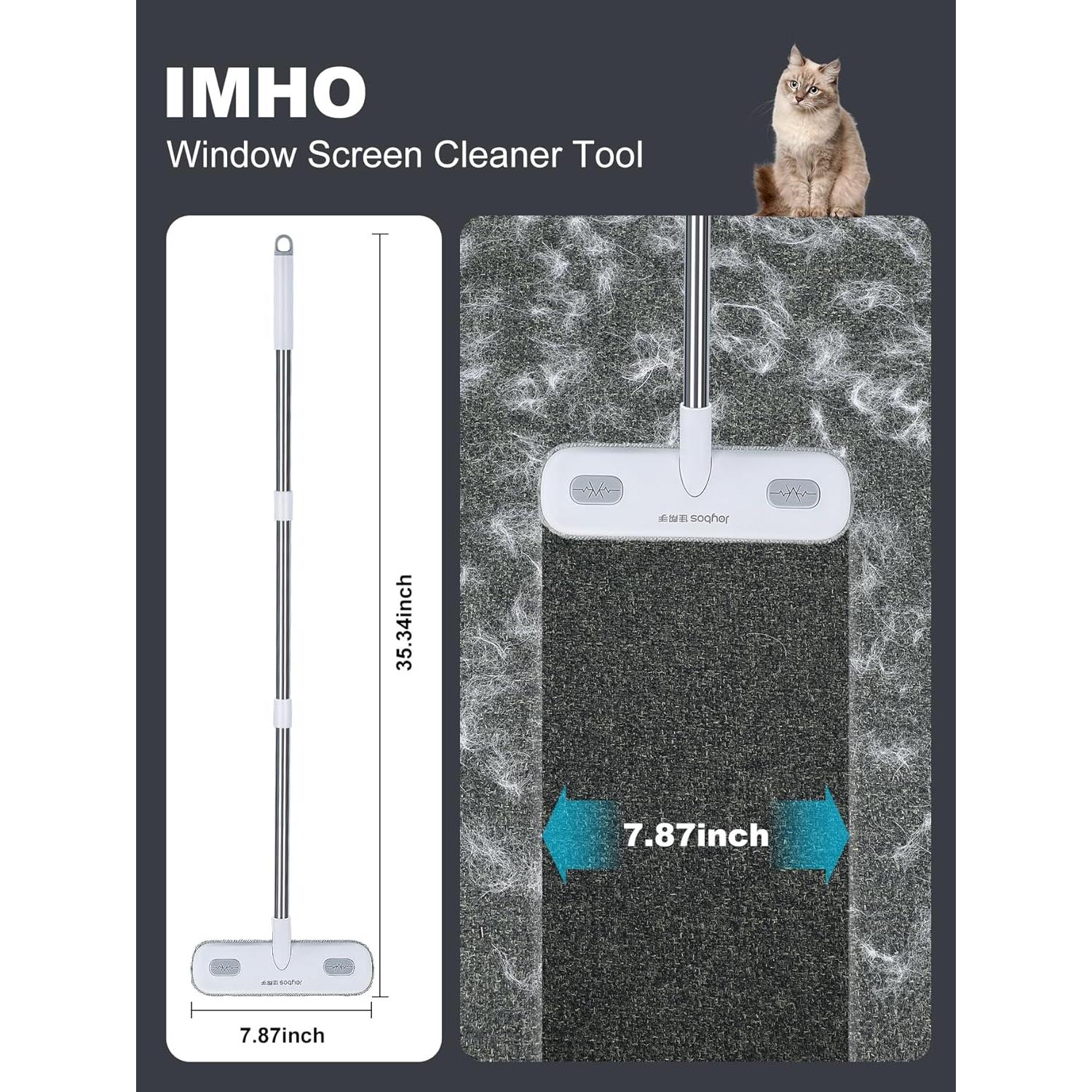 Cepillo Limpiador de Pantallas de Ventana IMHO 2 en 1