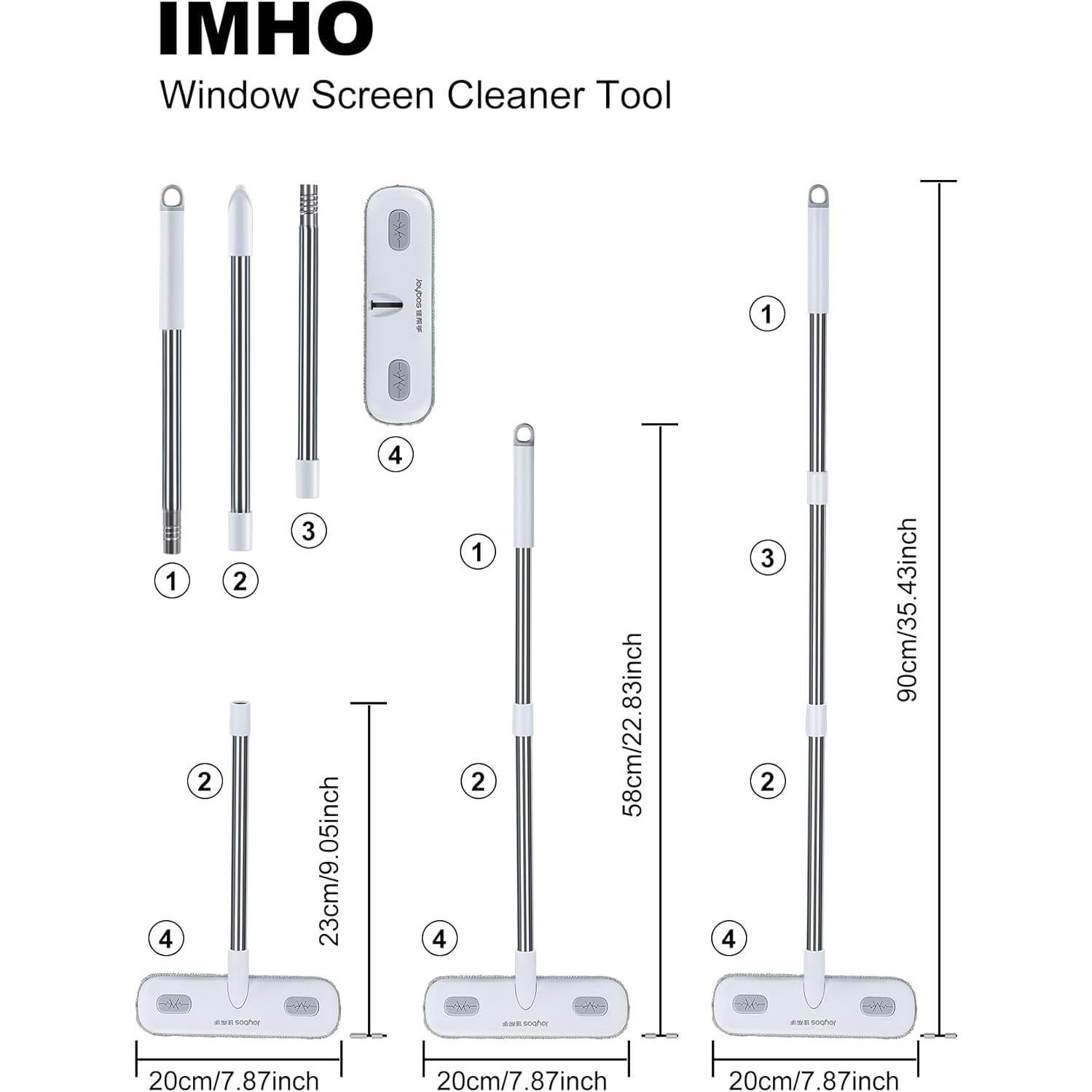 Cepillo Limpiador de Pantallas de Ventana IMHO 2 en 1