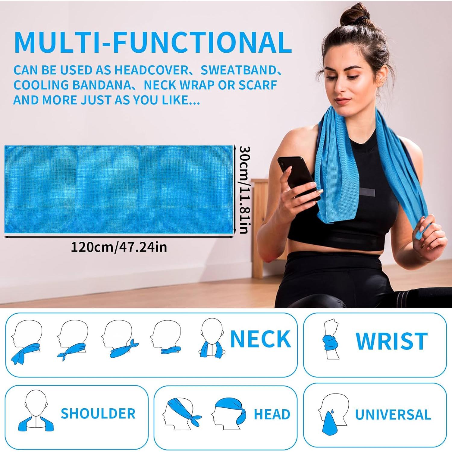 Paquete de 6 Toallas Enfriadoras Japior 119.38x30.48 cm Microfibra