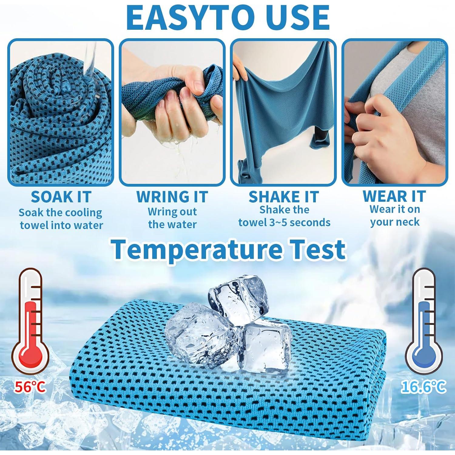 Paquete de 6 Toallas Enfriadoras Japior 119.38x30.48 cm Microfibra