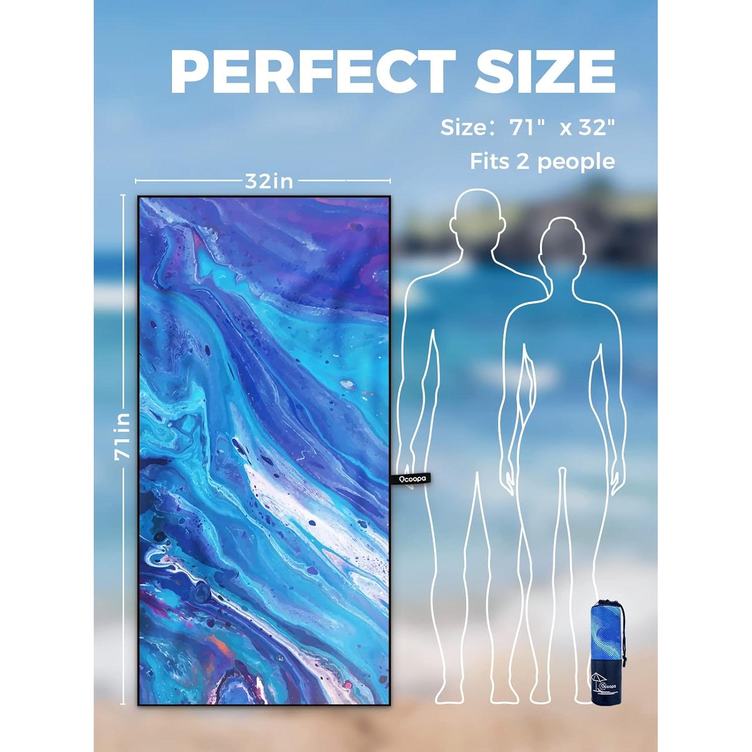 Toalla de Playa Microfibra OCOOPA 180x81 cm Secado Rápido