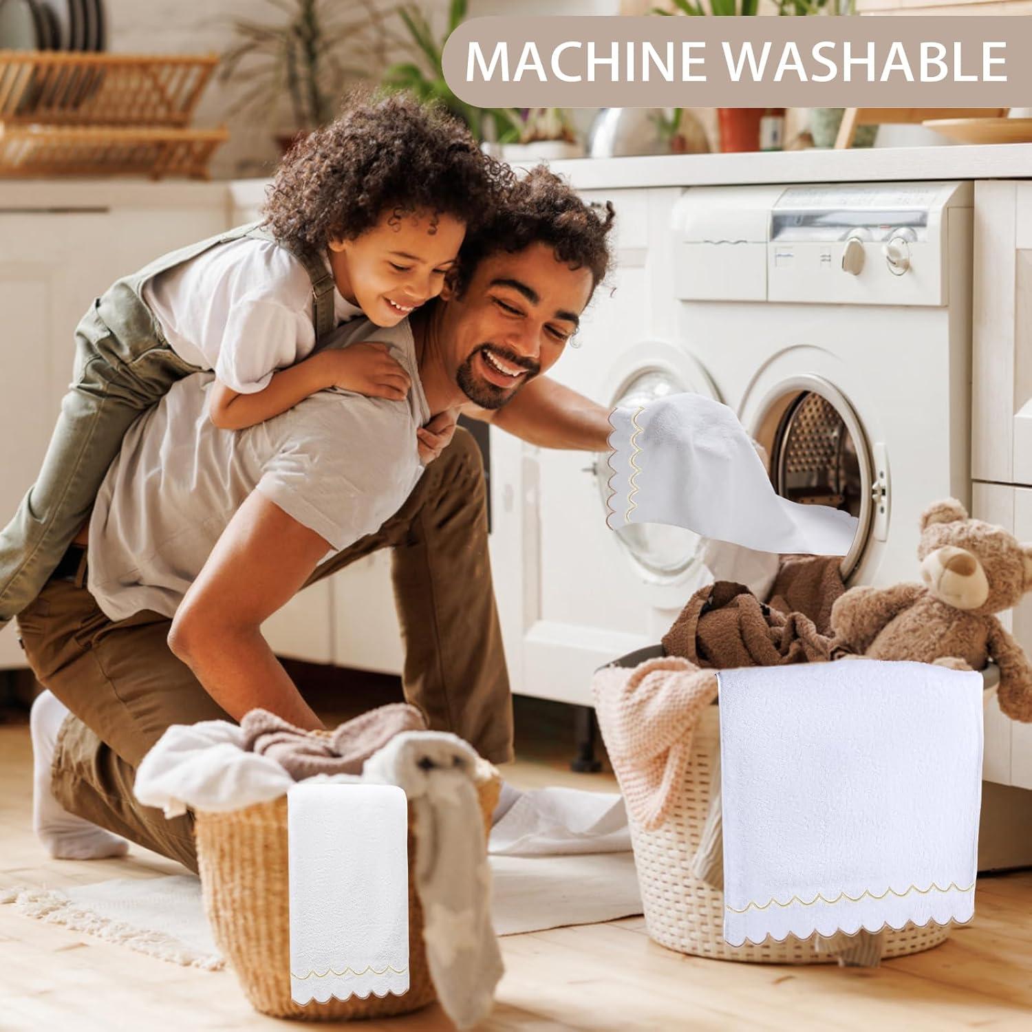 Juego de 2 Toallas de Mano RRBXIA 100% Algodón 40x69 cm Marrón