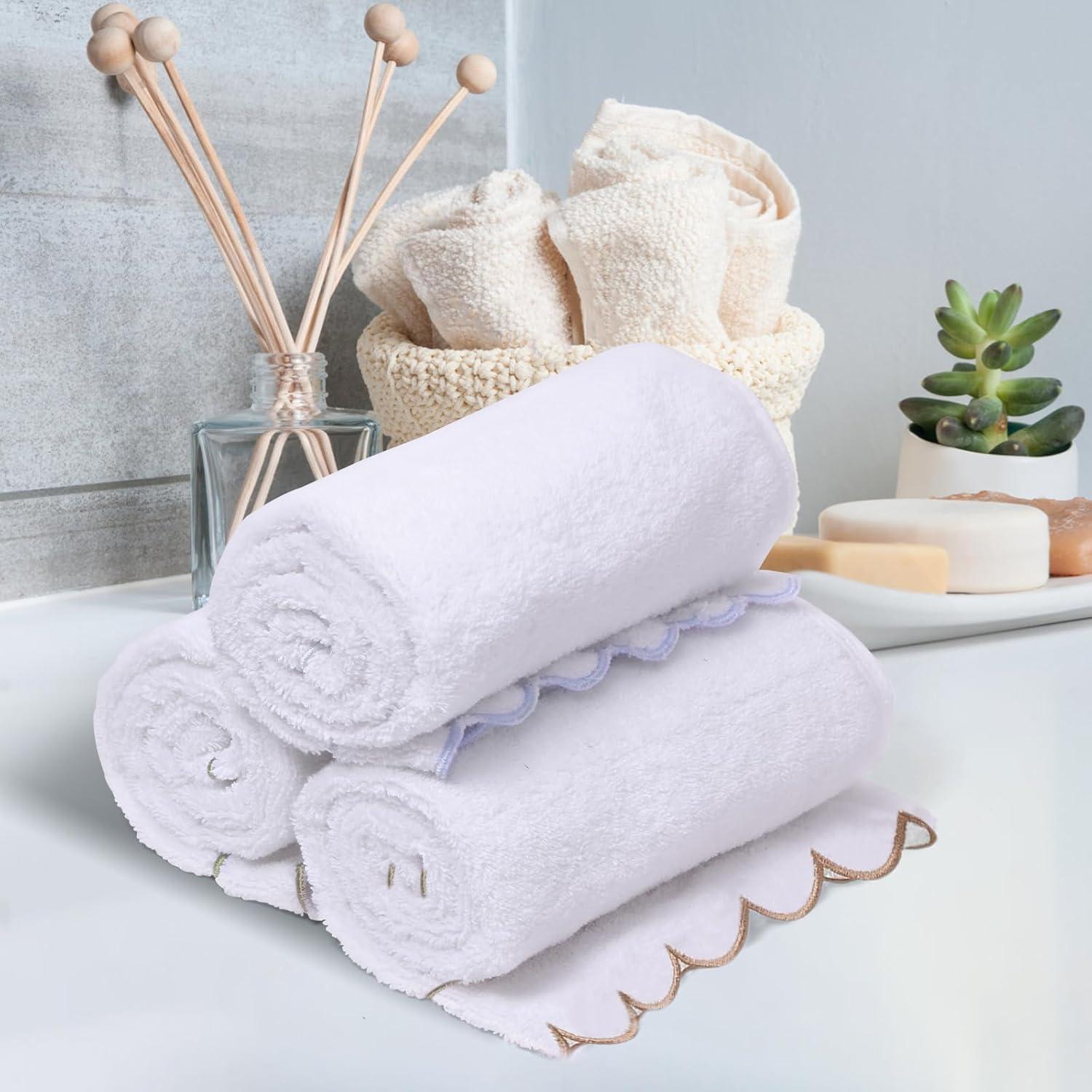 Juego de 2 Toallas de Mano RRBXIA 100% Algodón 40x69 cm Marrón