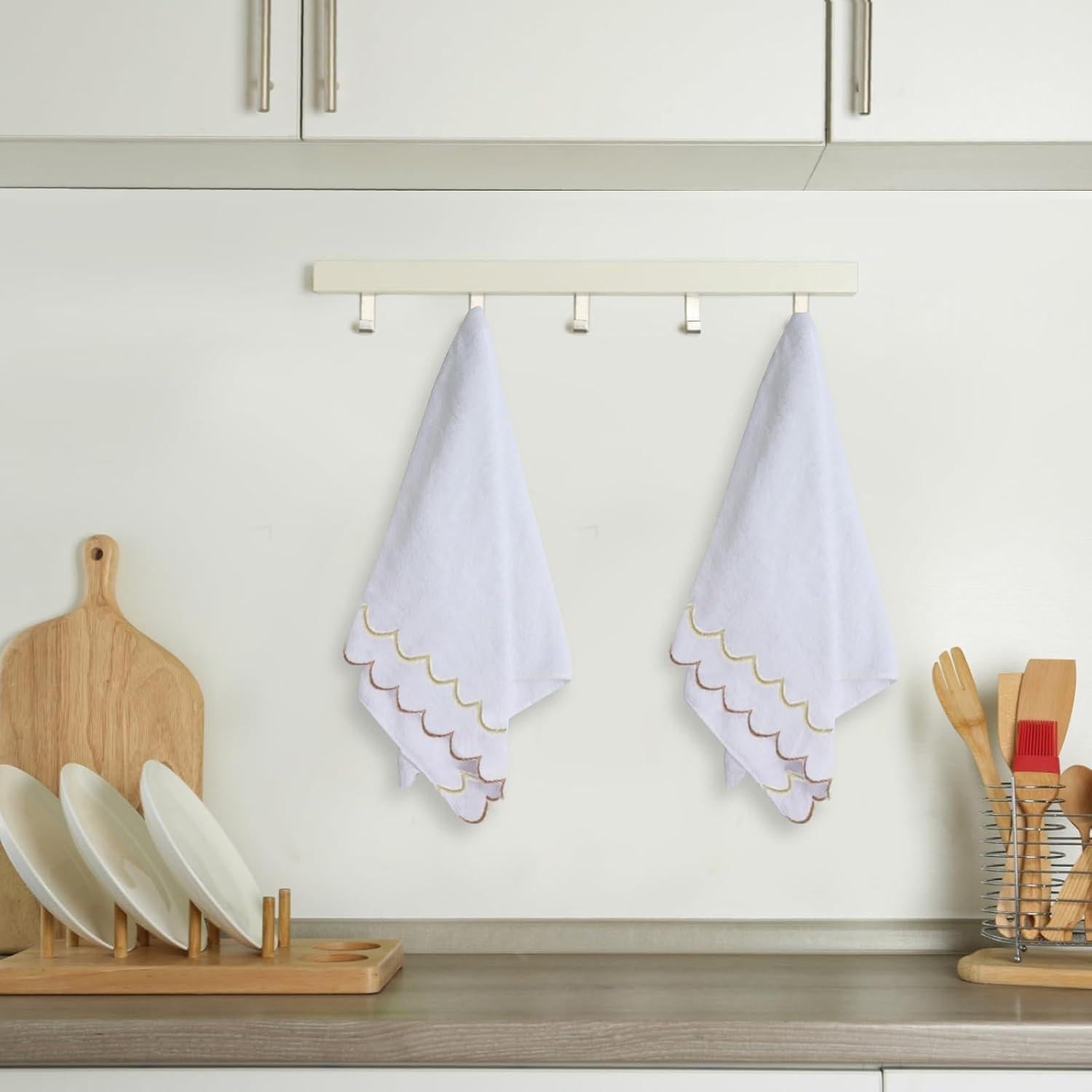 Juego de 2 Toallas de Mano RRBXIA 100% Algodón 40x69 cm Marrón