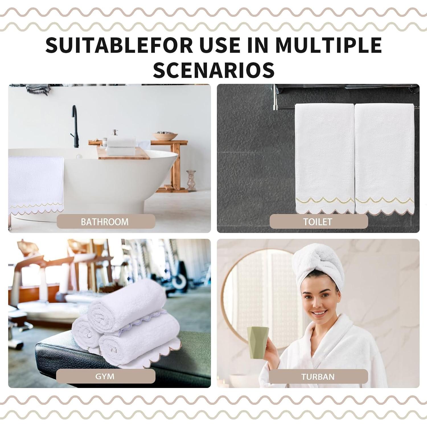 Juego de 2 Toallas de Mano RRBXIA 100% Algodón 40x69 cm Marrón