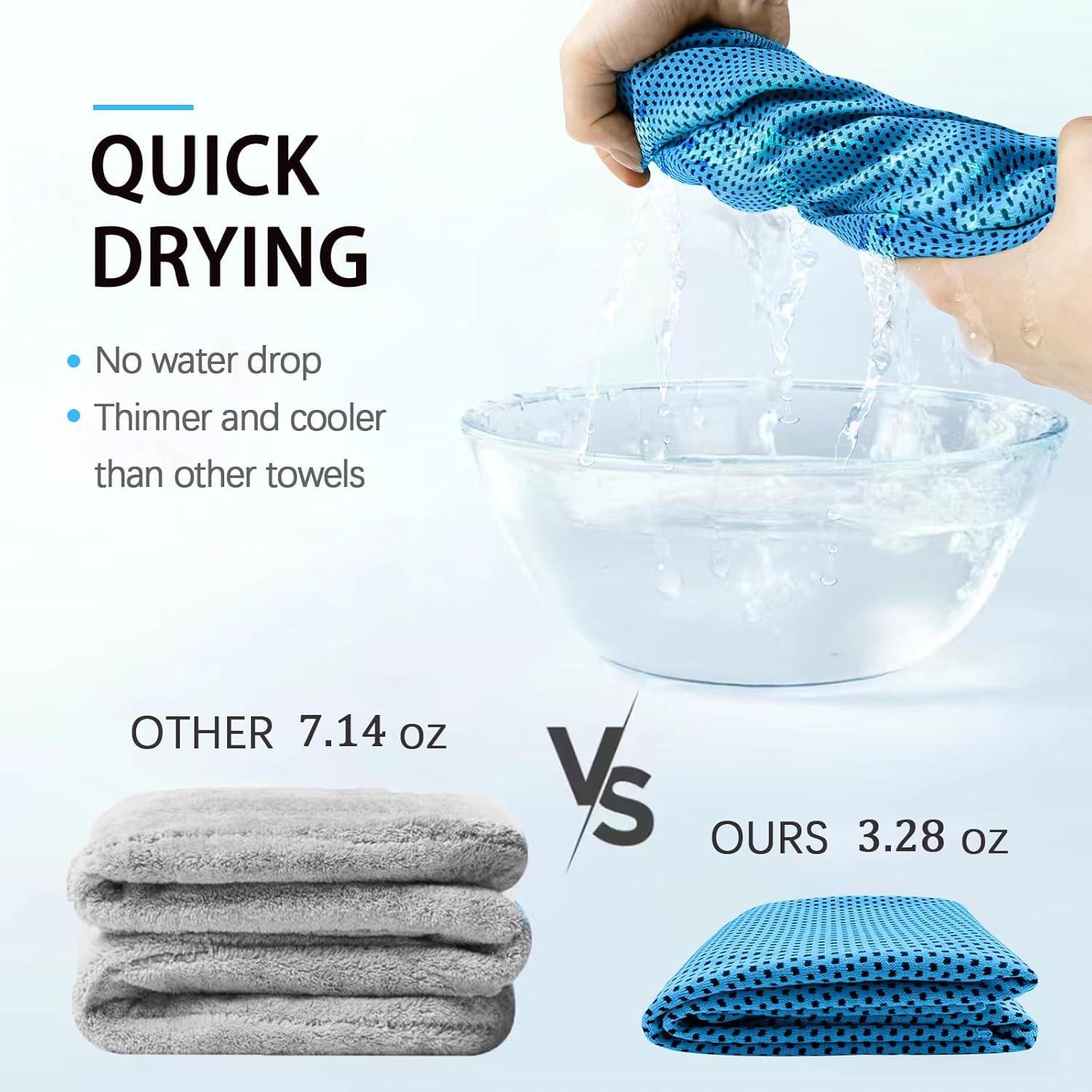 4 Toallas Enfriadoras Microfibra SOYOK 101.6x30.5cm para Gimnasio