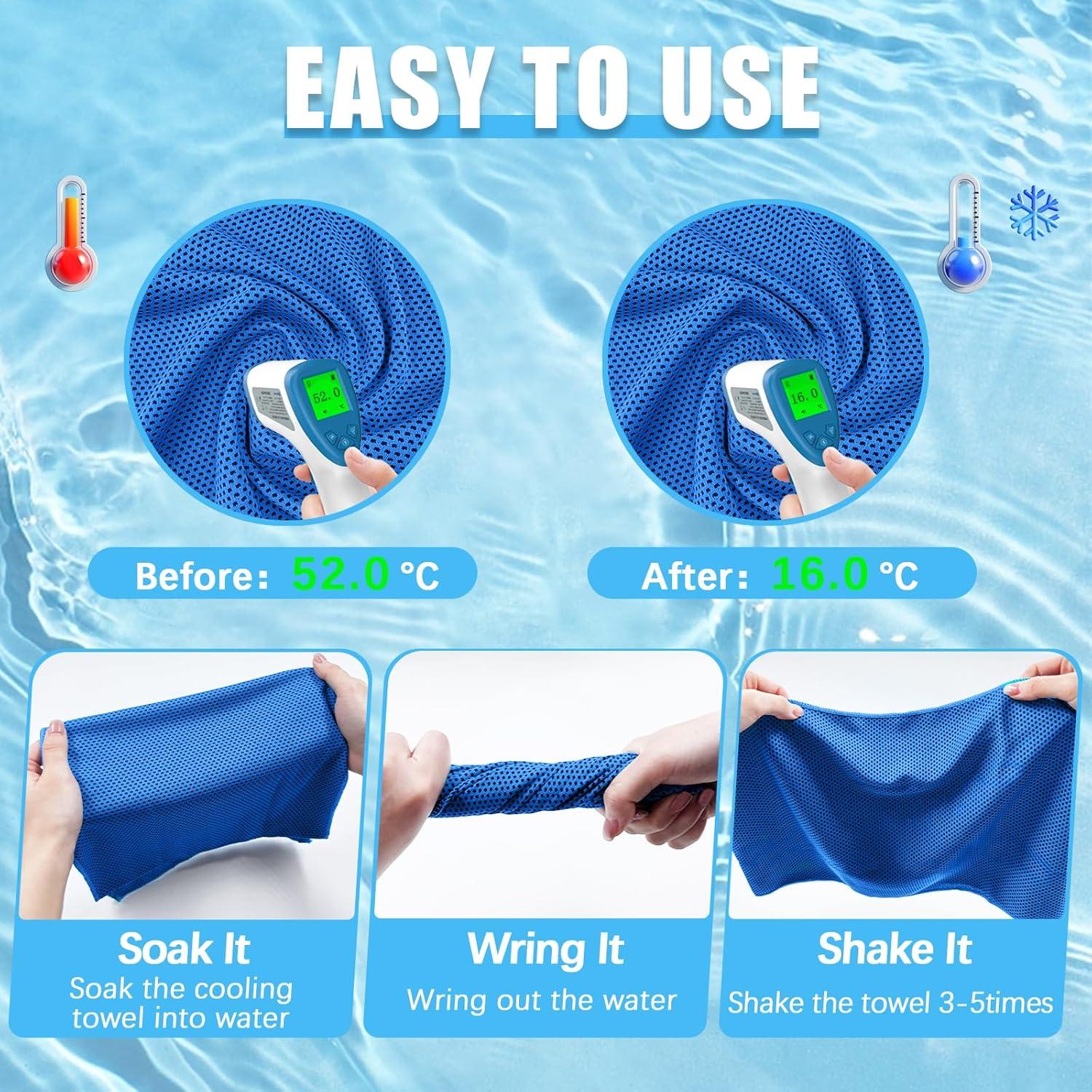 4 Toallas Enfriadoras Microfibra SOYOK 101.6x30.5cm para Gimnasio