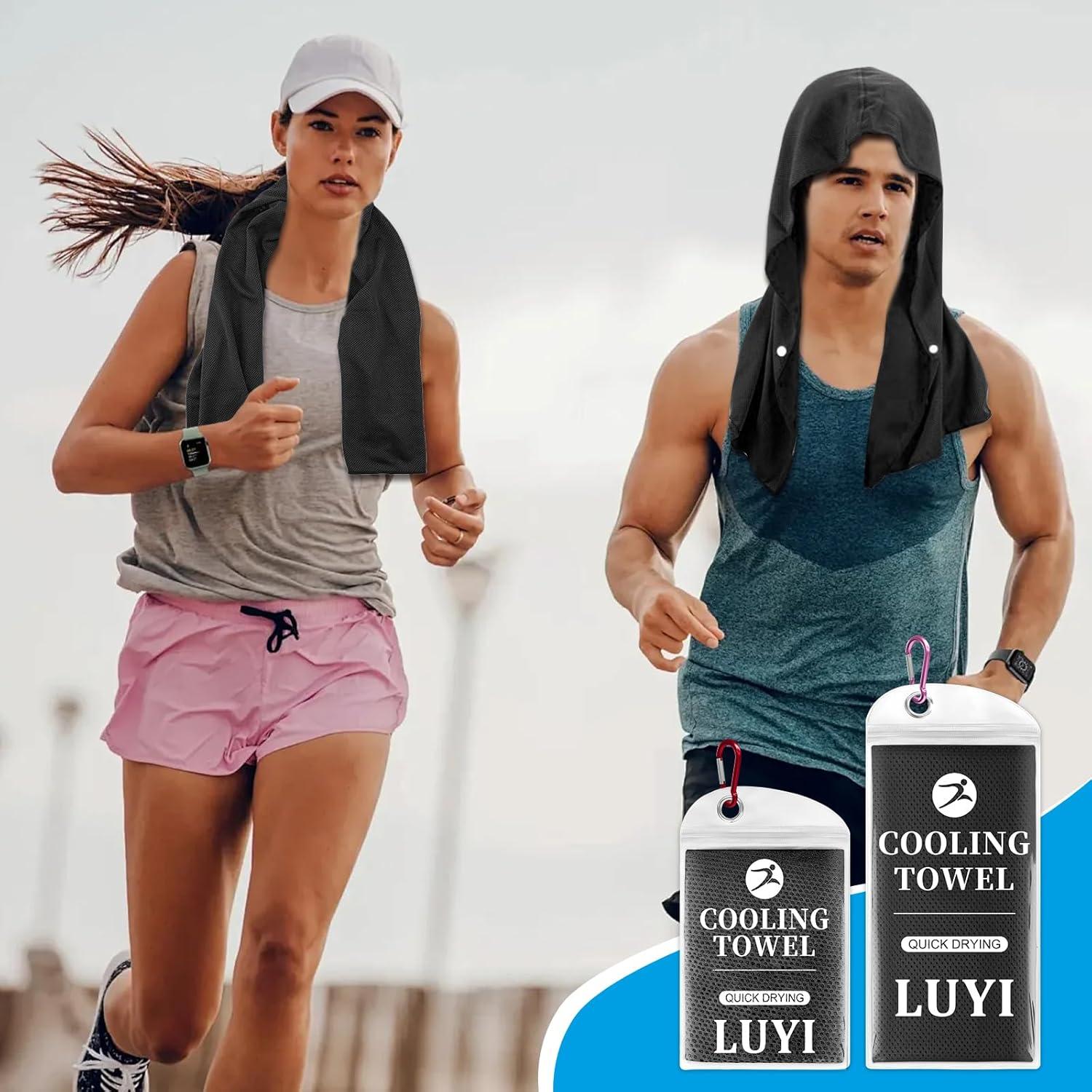 Toallas Refrigerantes LUYI 2 Piezas Microfibra Negro 73.7x30.5cm