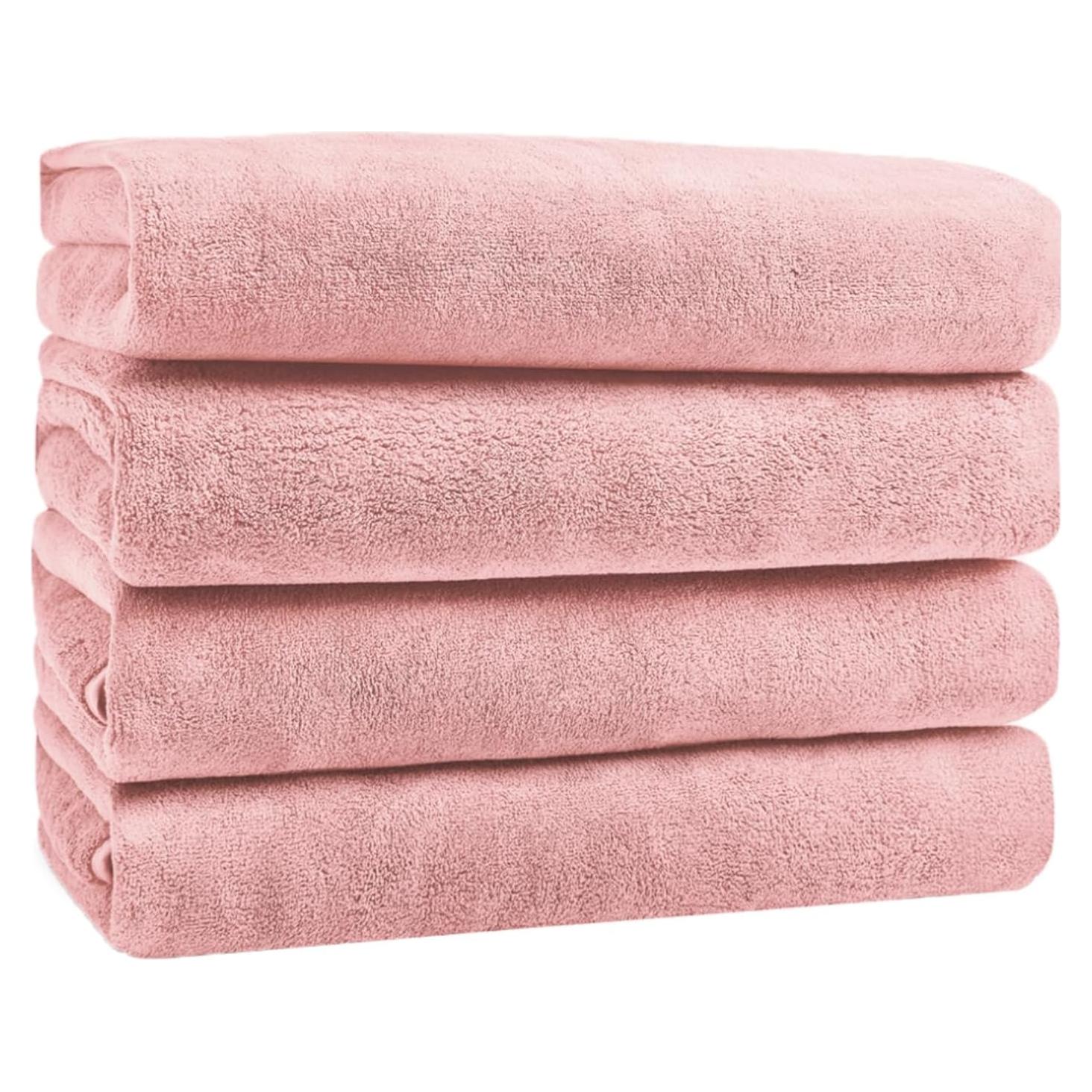 Toallas de baño GraceAier 4 unidades 71x142 cm Microfibra