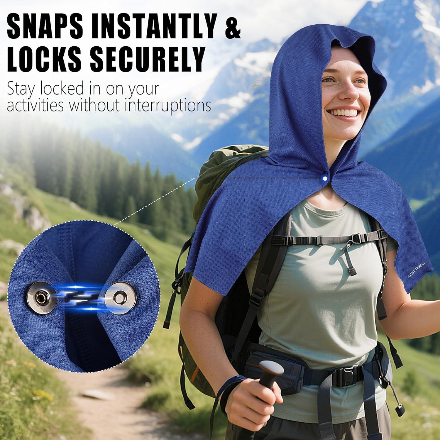 Toalla Refrigerante AOPREL con Capucha y Protección UV 67x31cm