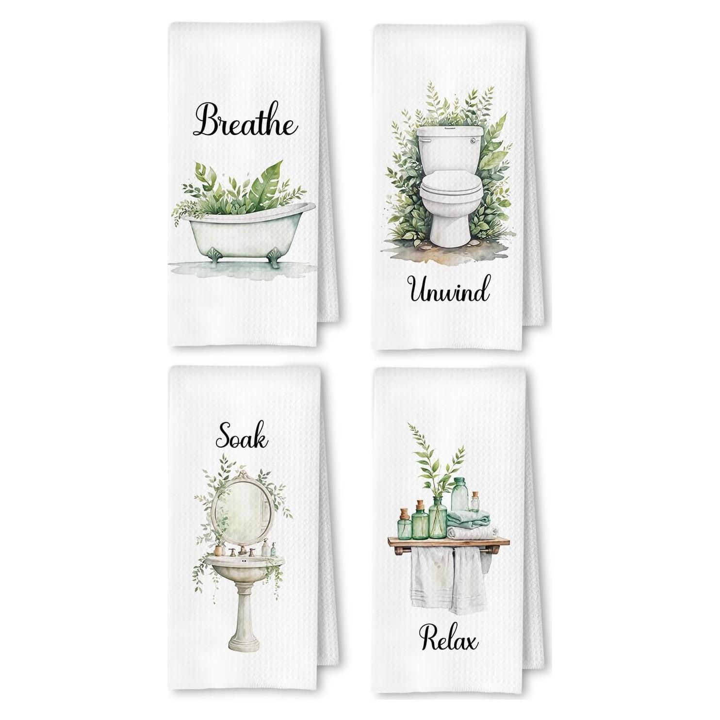 Juego de 4 Toallas de Mano ArtisaEura Verde Salvia 60x40 cm