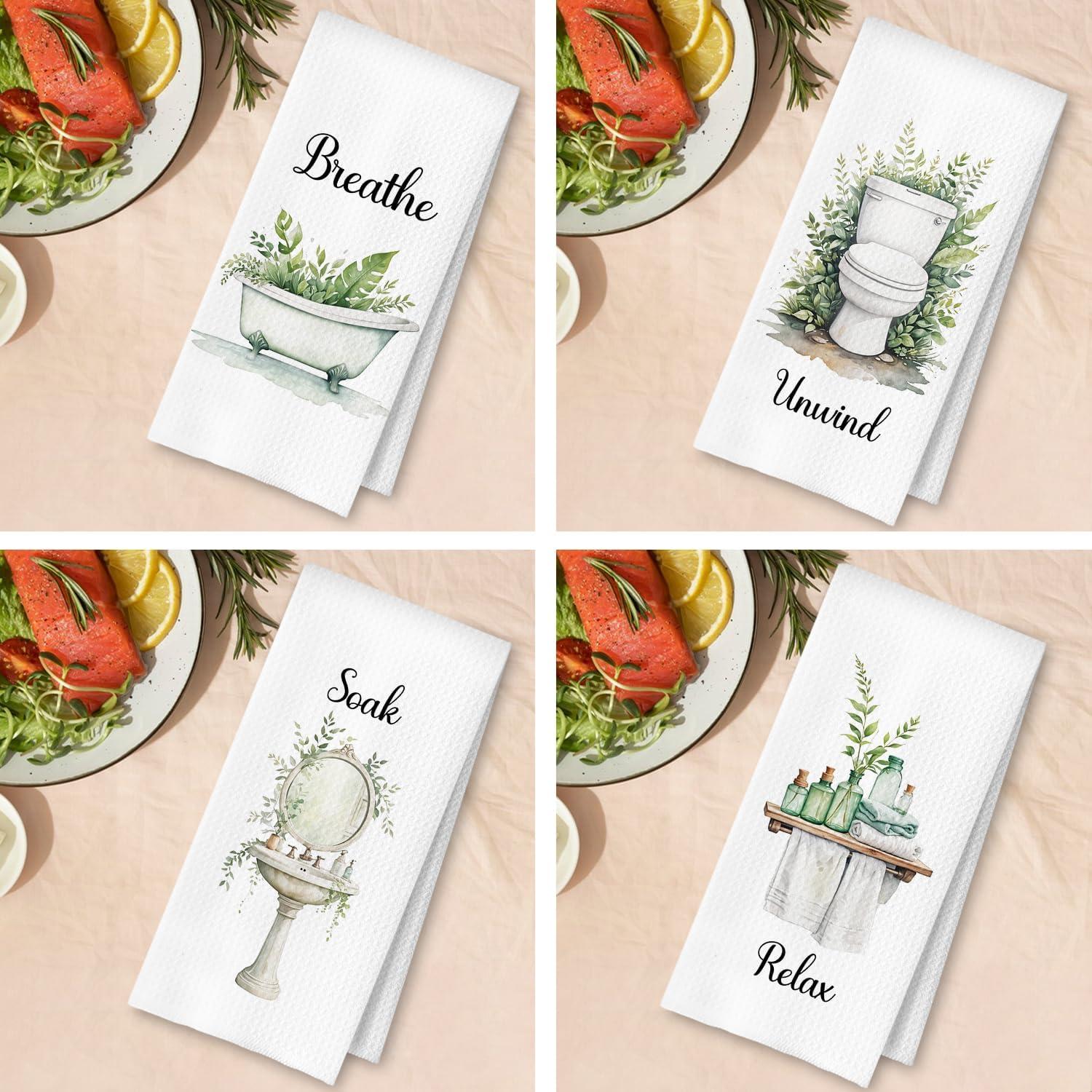 Juego de 4 Toallas de Mano ArtisaEura Verde Salvia 60x40 cm