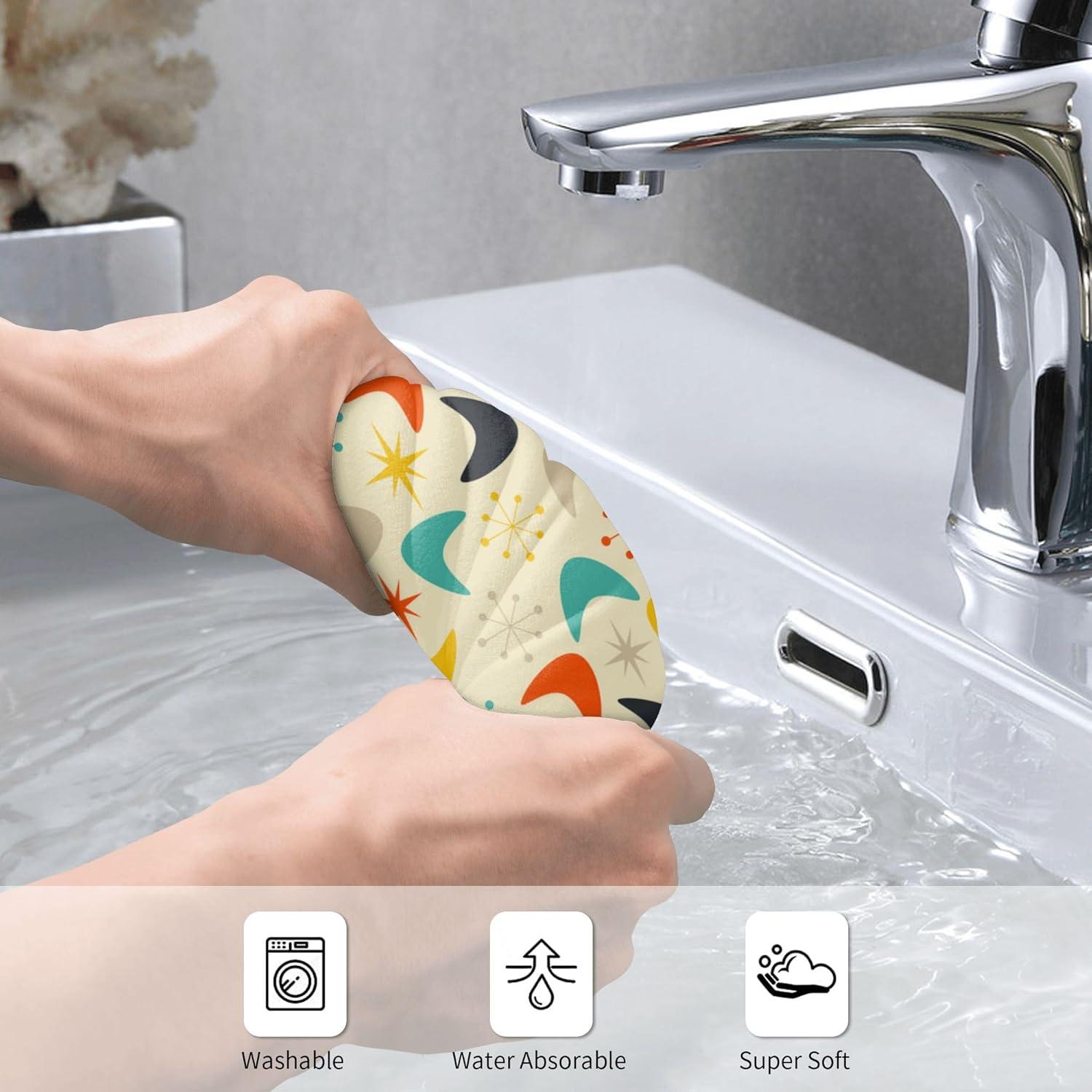 Juego de 2 Toallas de Mano Bapcoku Suaves 35.56x71.12cm Amarillo