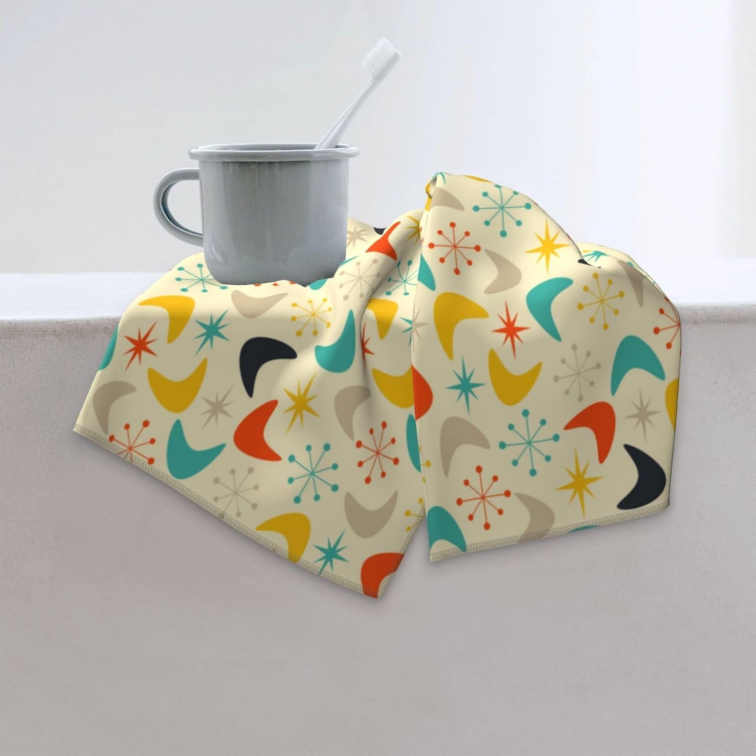 Juego de 2 Toallas de Mano Bapcoku Suaves 35.56x71.12cm Amarillo