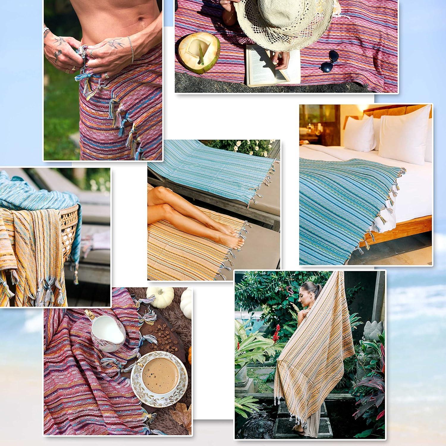 Toalla de Playa Cacala 100% Algodón 94x178cm Secado Rápido