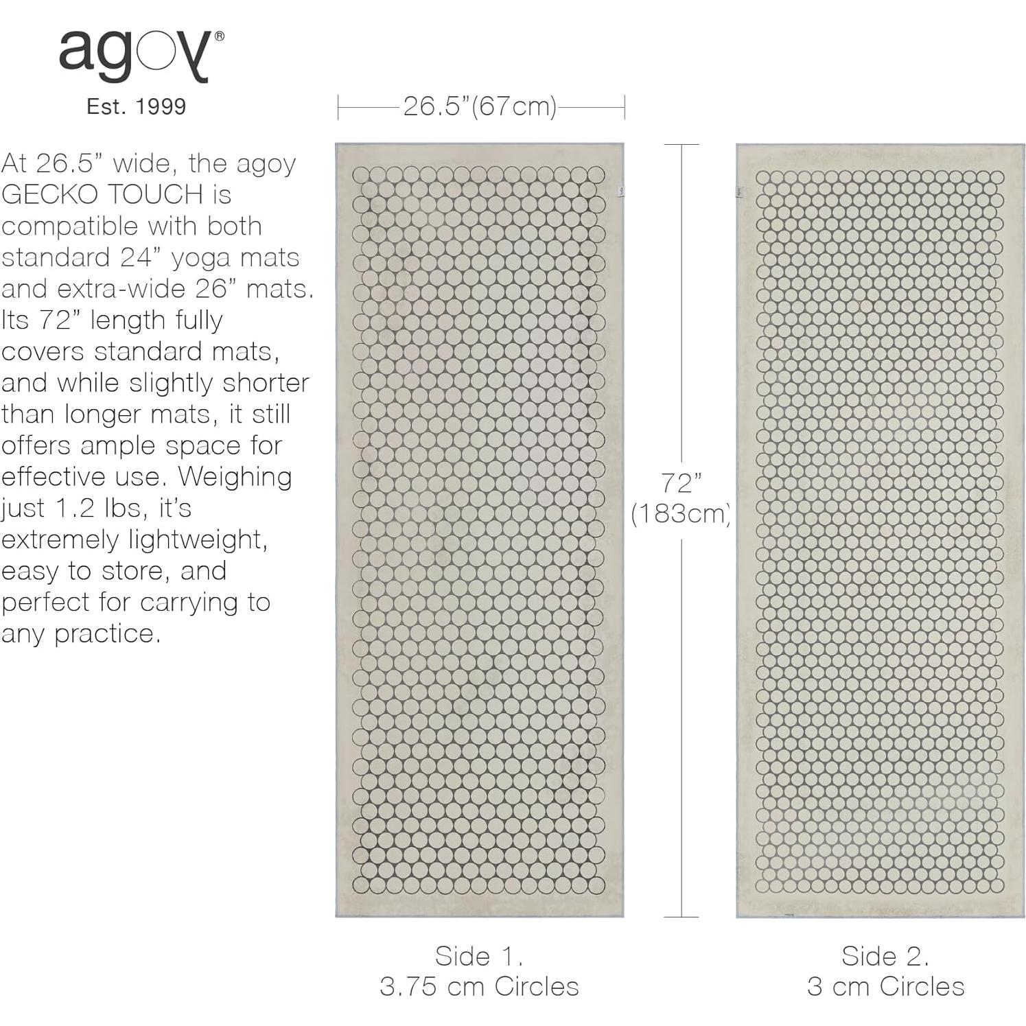 Toalla de Yoga Agoy Gecko Touch - Microfibra Antideslizante 182x67 cm