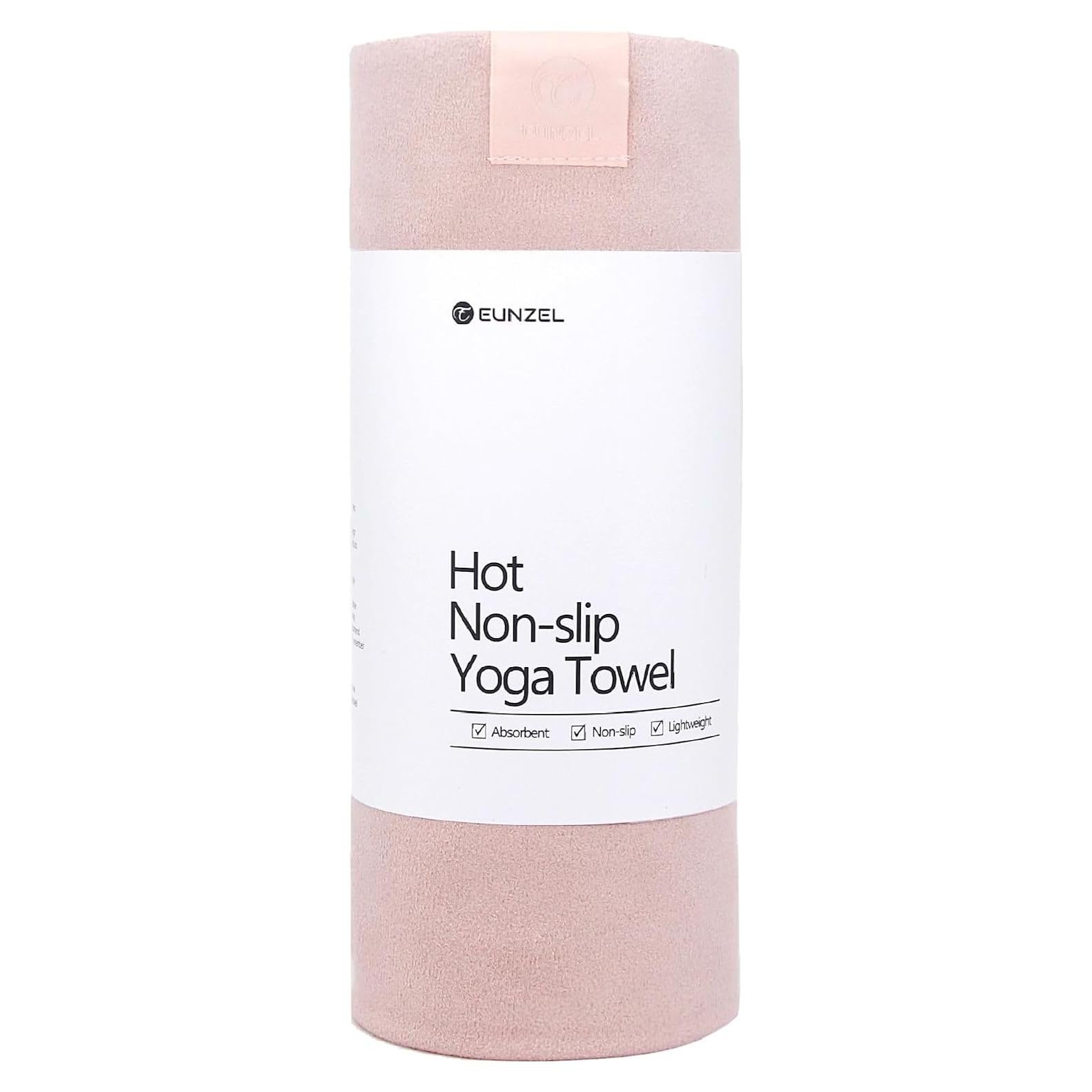 Toalla de Yoga Eunzel Microfibra Suede Rosa 183x67cm Antideslizante