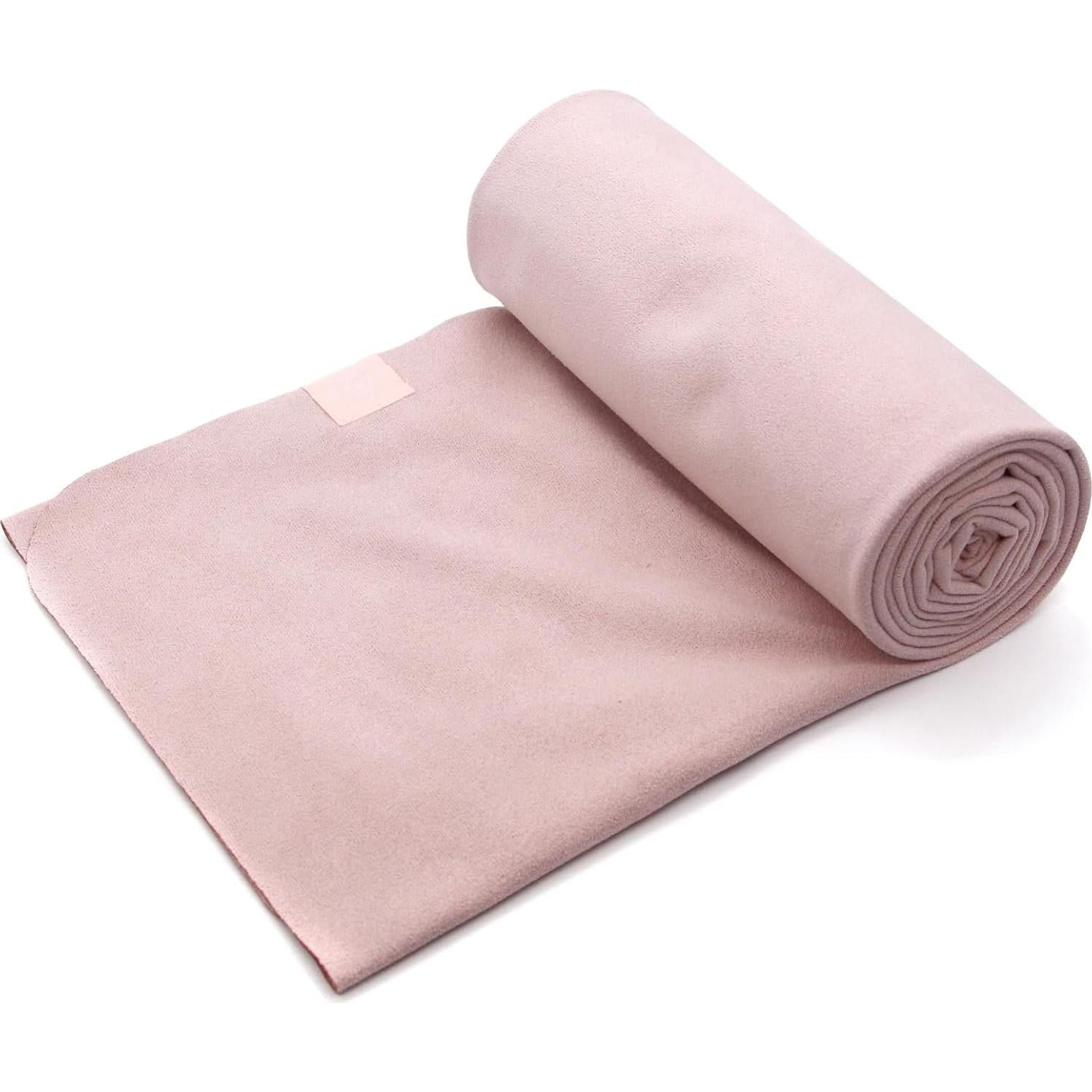 Toalla de Yoga Eunzel Microfibra Suede Rosa 183x67cm Antideslizante