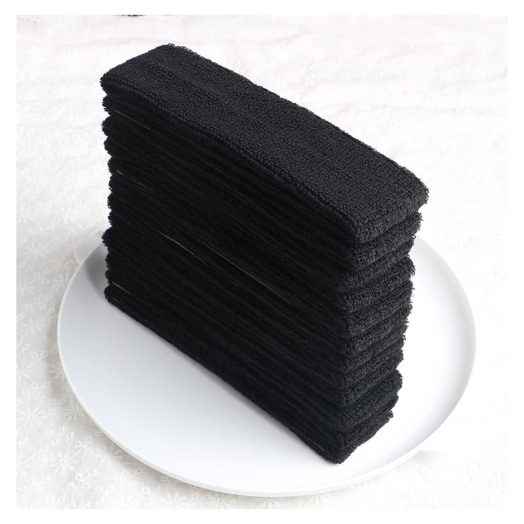 Banda para la cabeza de algodón Hzaiwy - Paquete de 12 piezas