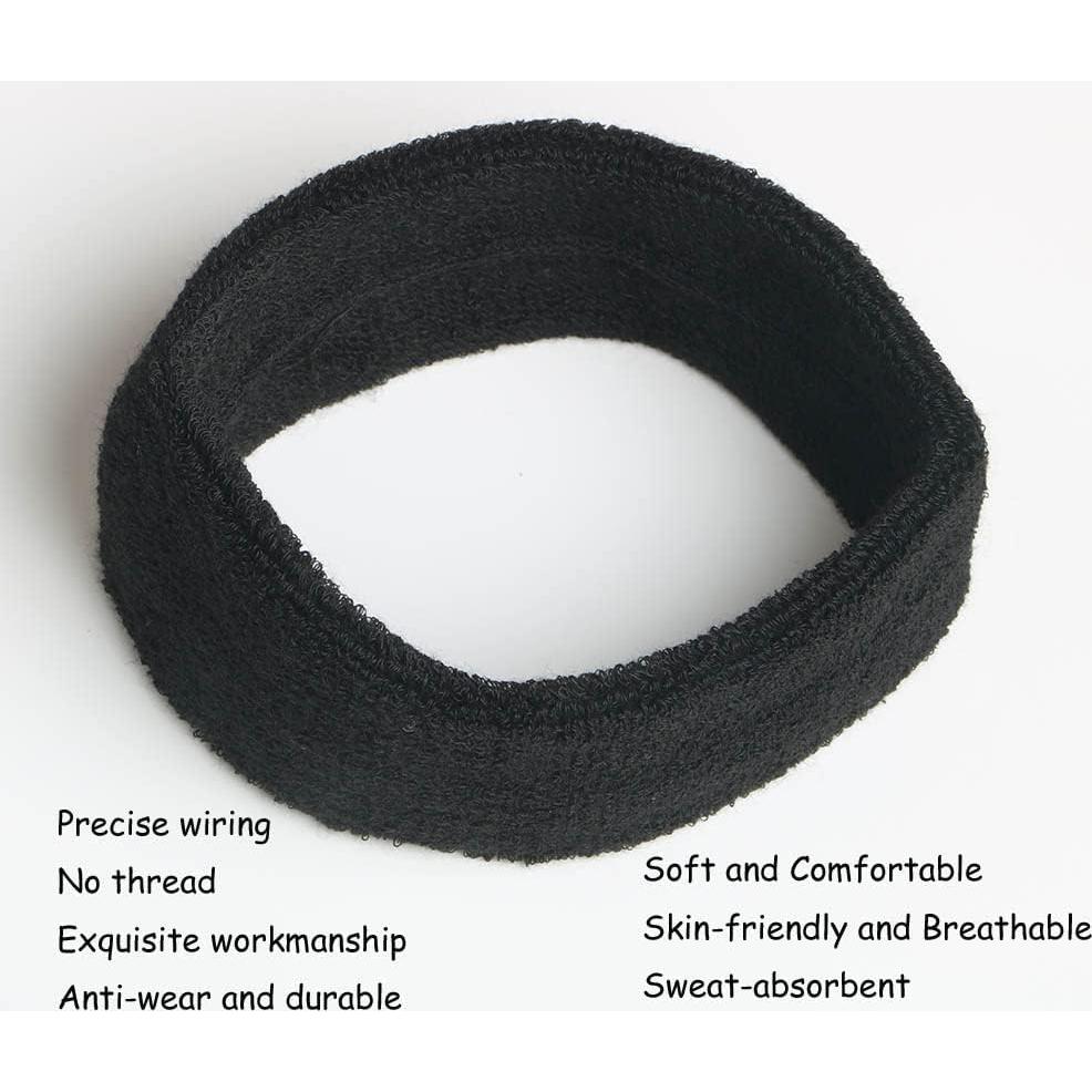 Banda para la cabeza de algodón Hzaiwy - Paquete de 12 piezas