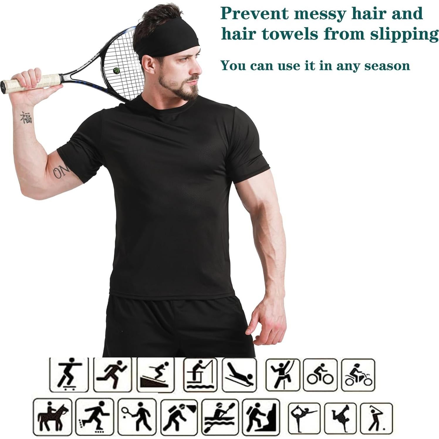 Banda para Correr DEMIL Unisex, Absorbente y Elástica, 11.5 cm