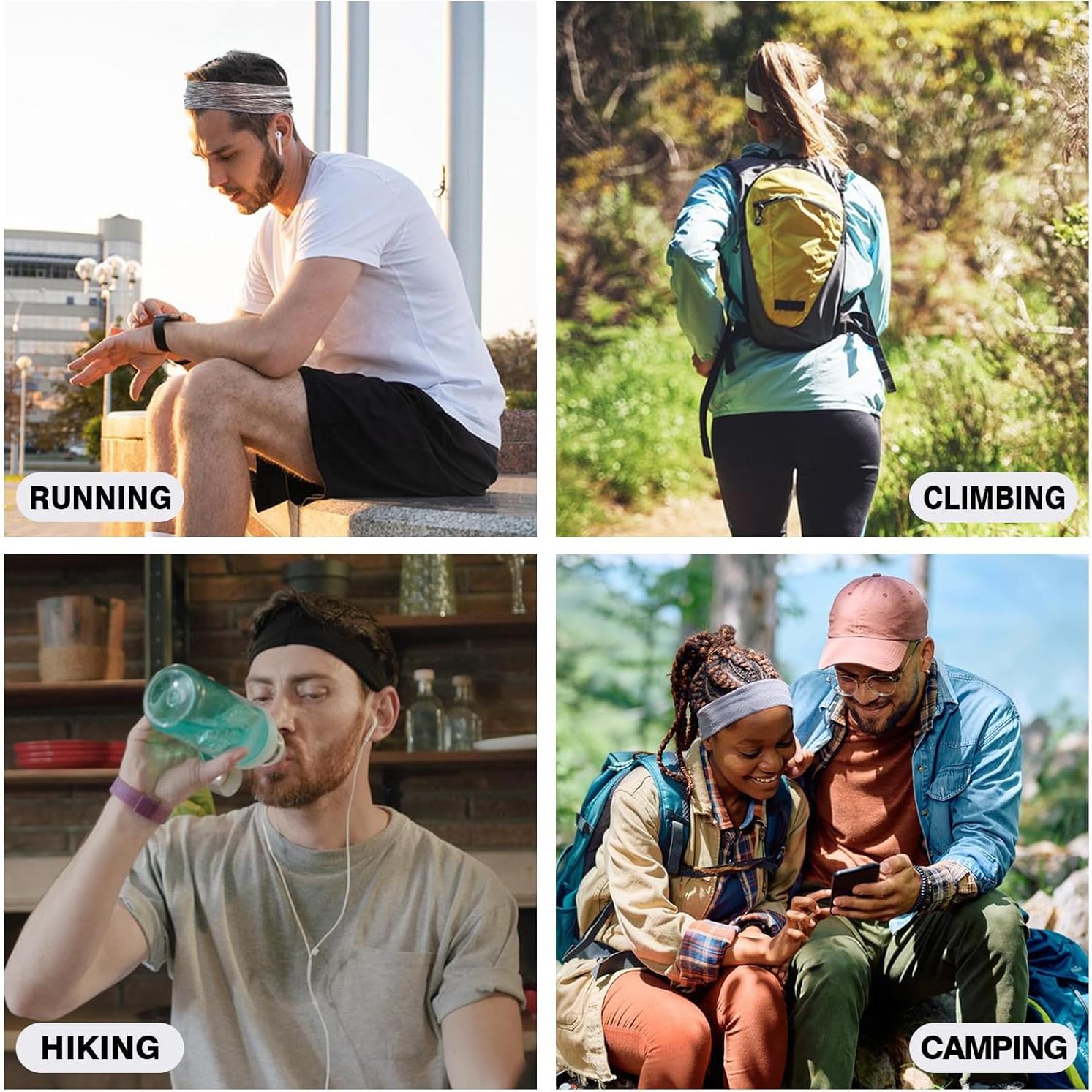 Paquete de 6 diademas deportivas LILLBJORNEN unisex