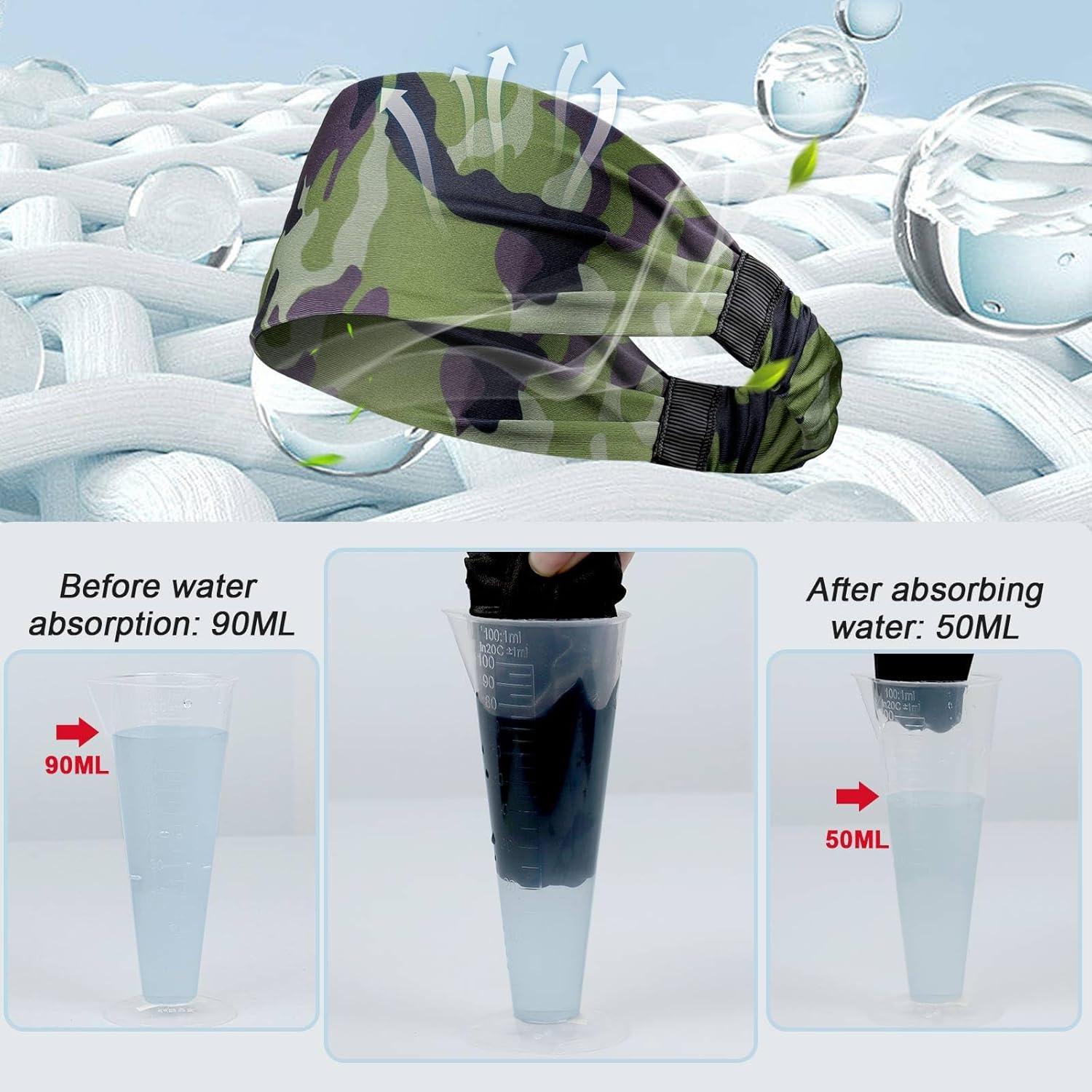 Cintas para la cabeza deportivas Awumbuk ZFD-5, 5 paquetes, absorbentes