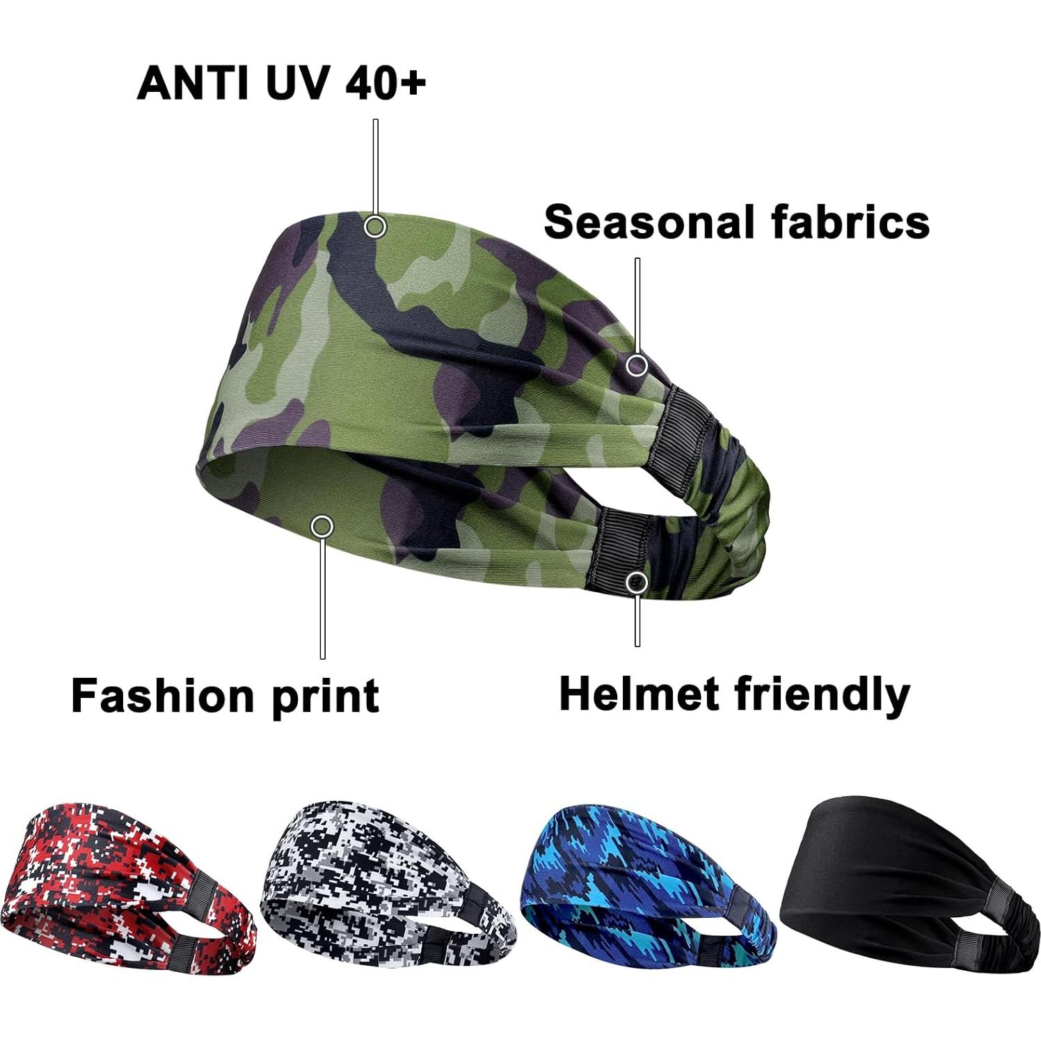 Cintas para la cabeza deportivas Awumbuk ZFD-5, 5 paquetes, absorbentes