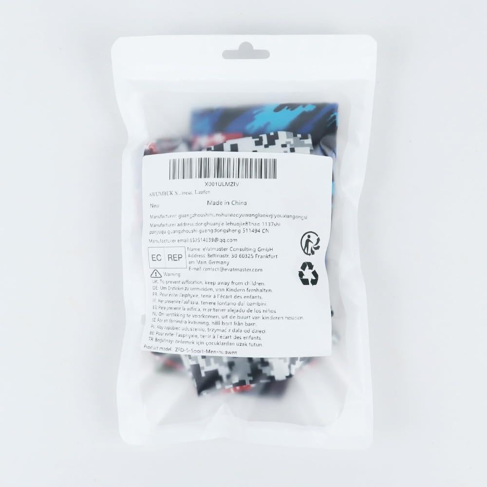 Cintas para la cabeza deportivas Awumbuk ZFD-5, 5 paquetes, absorbentes