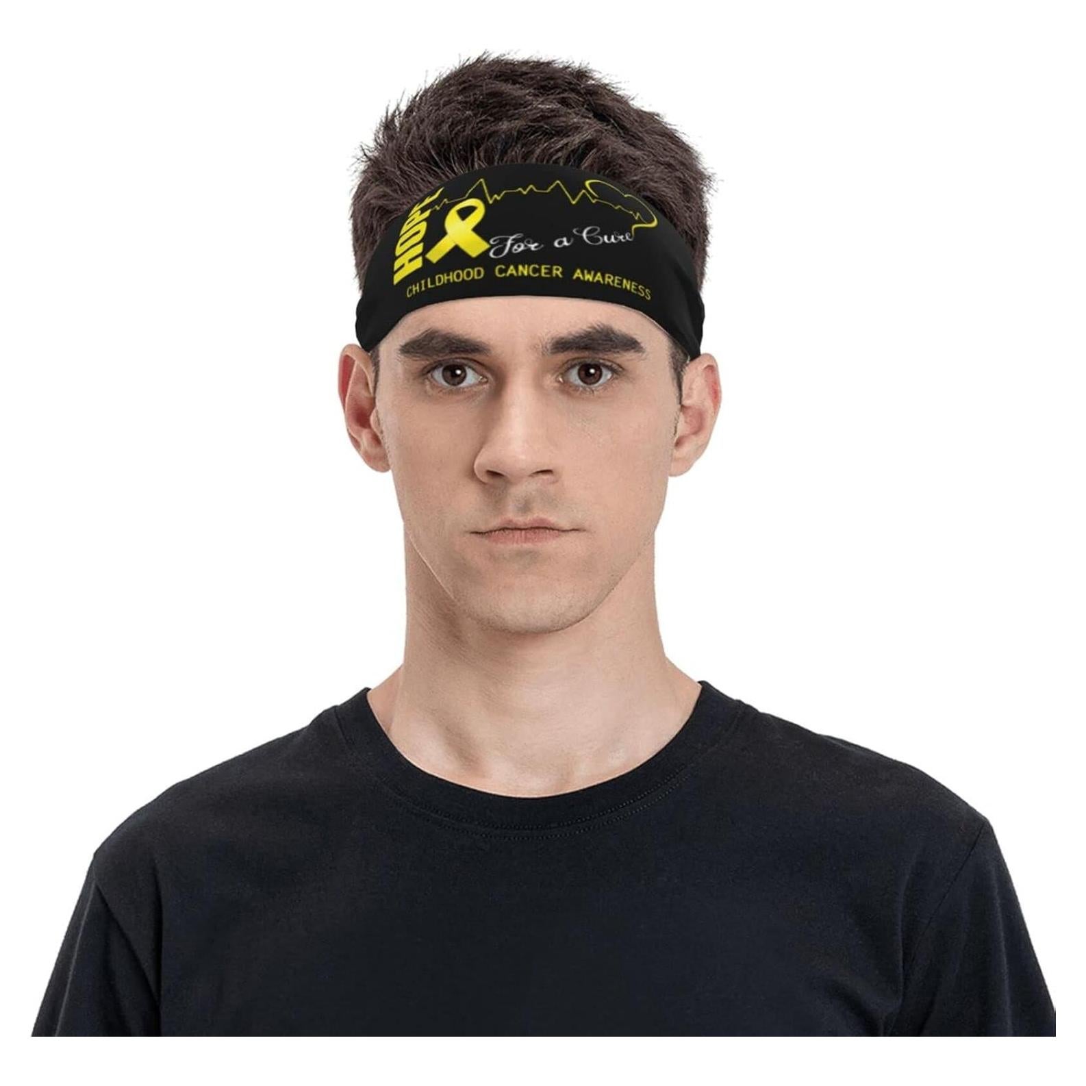 Diadema deportiva unisex QIZYOQA para sudor - Negro
