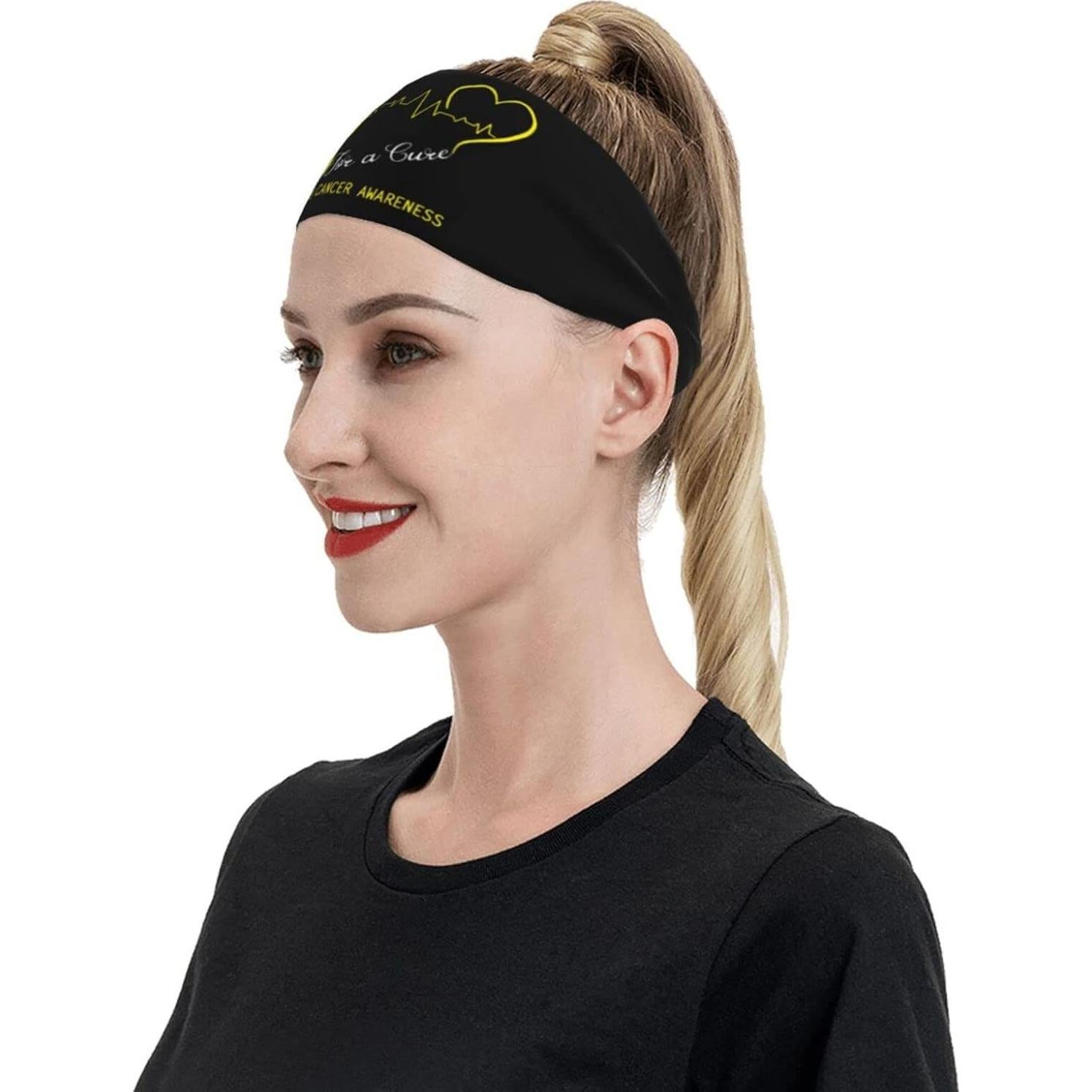 Diadema deportiva unisex QIZYOQA para sudor - Negro