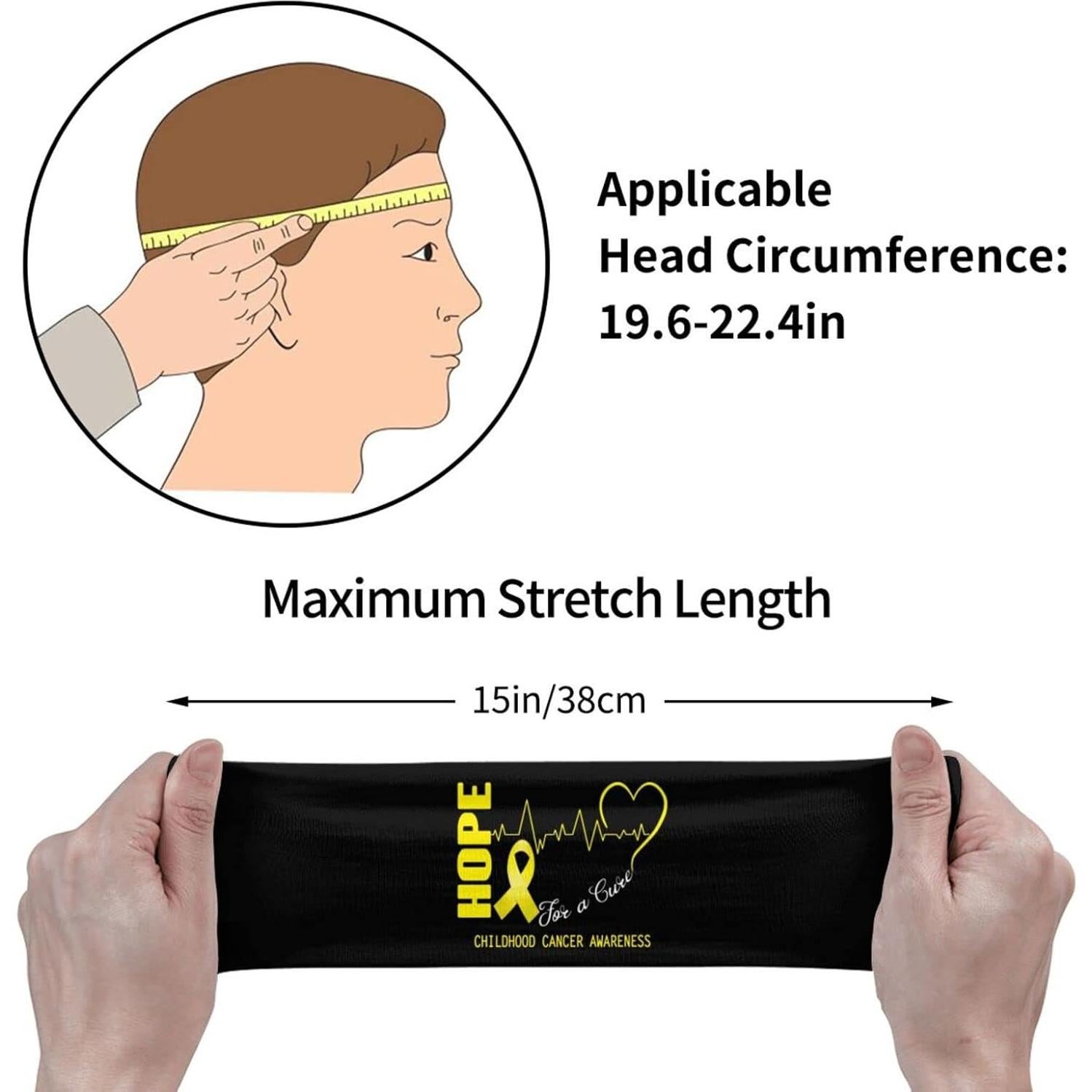 Diadema deportiva unisex QIZYOQA para sudor - Negro