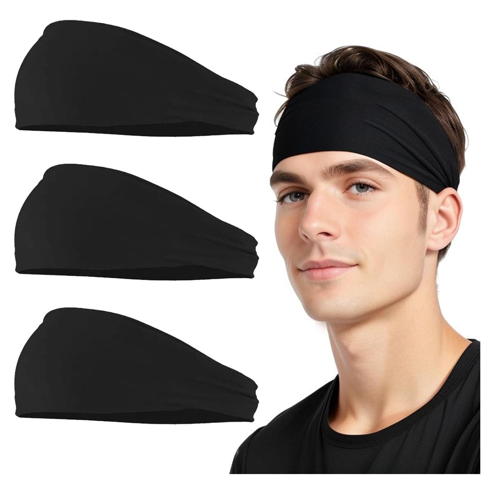 Diademas de Yoga Yiwafu para Mujeres - Paquete de 3 Negras