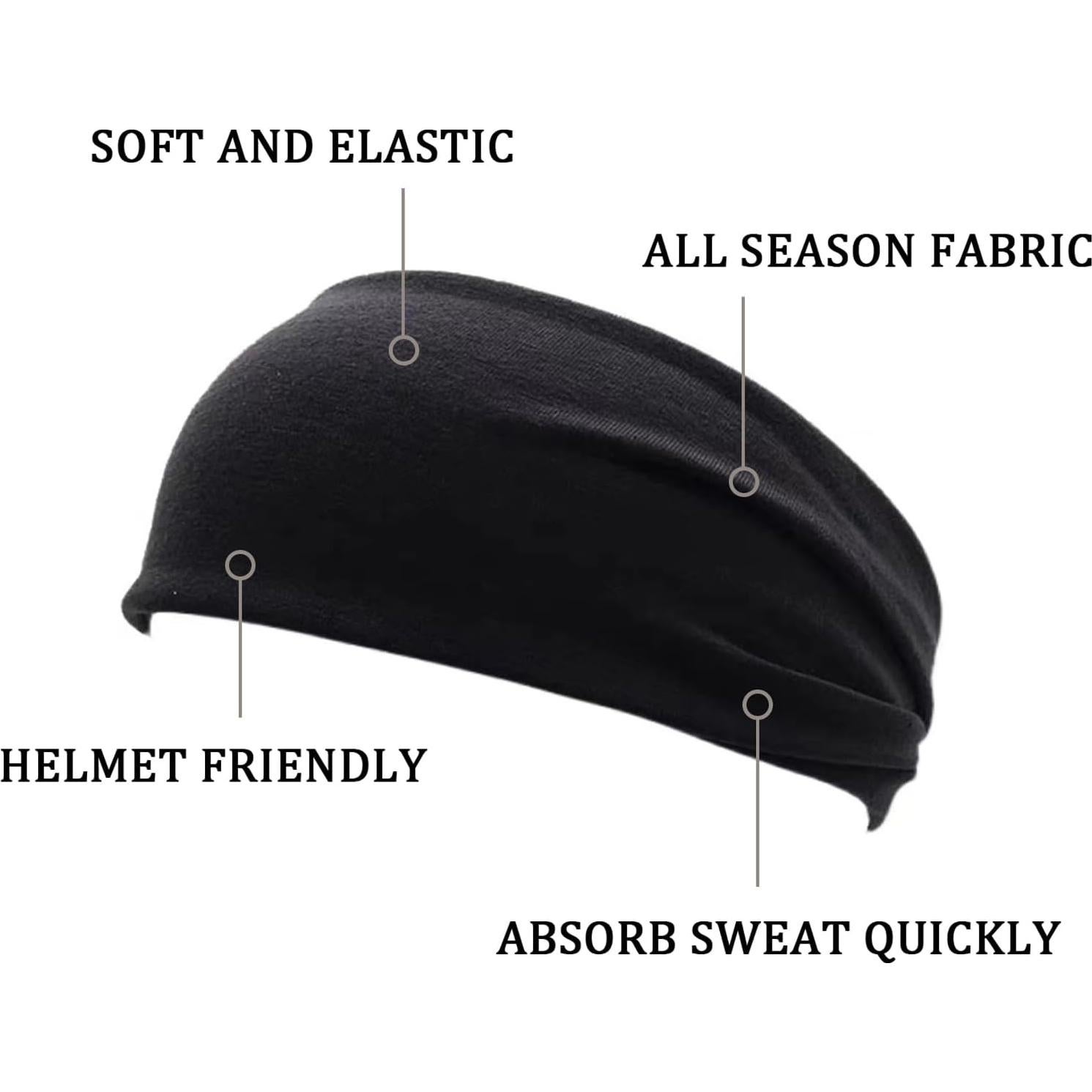 Diademas de Yoga Yiwafu para Mujeres - Paquete de 3 Negras