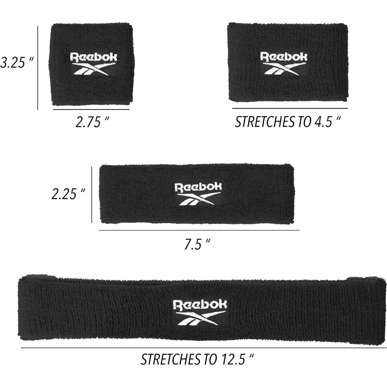 Conjunto de Banda de Sudor Reebok Unisex 3 Piezas Stay Dry