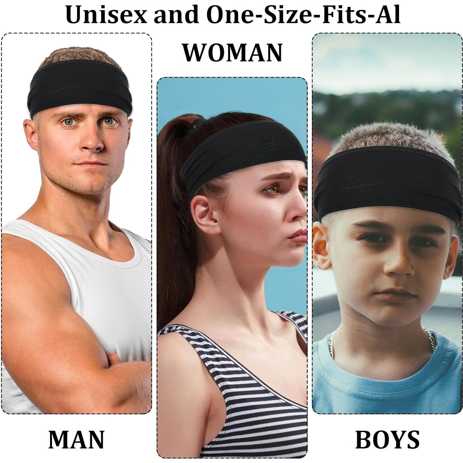 Diademas Deportivas JIEYAO 5 Pcs Elásticas Transpirables