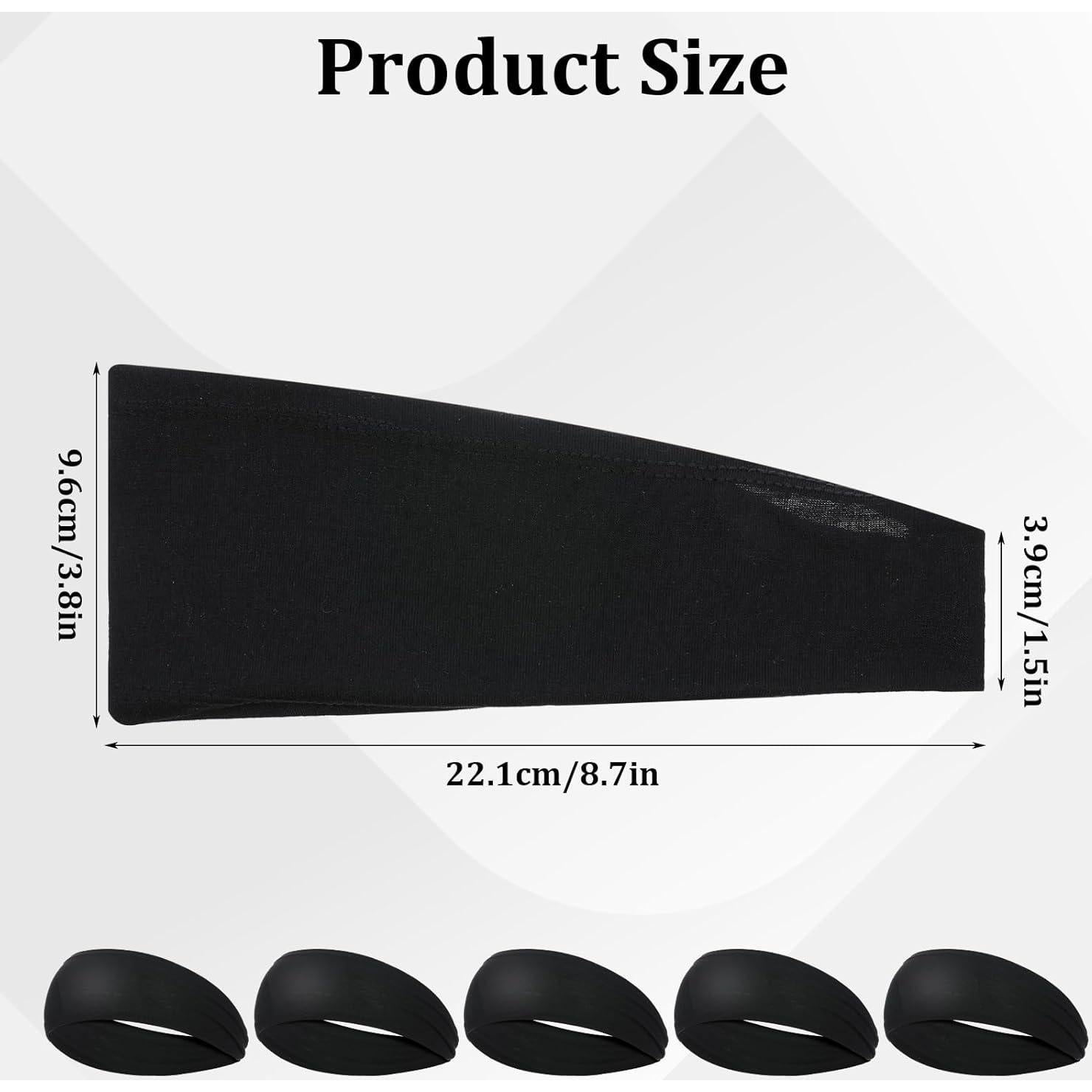 Diademas Deportivas JIEYAO 5 Pcs Elásticas Transpirables