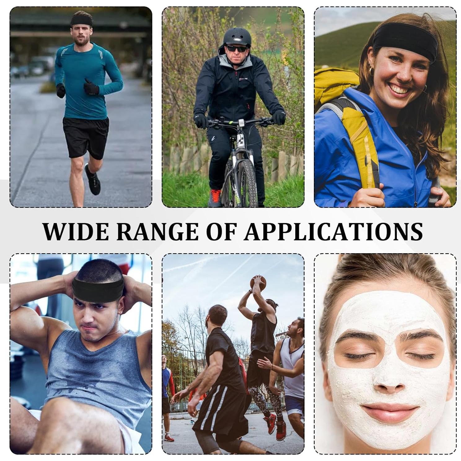 Diademas Deportivas JIEYAO 5 Pcs Elásticas Transpirables