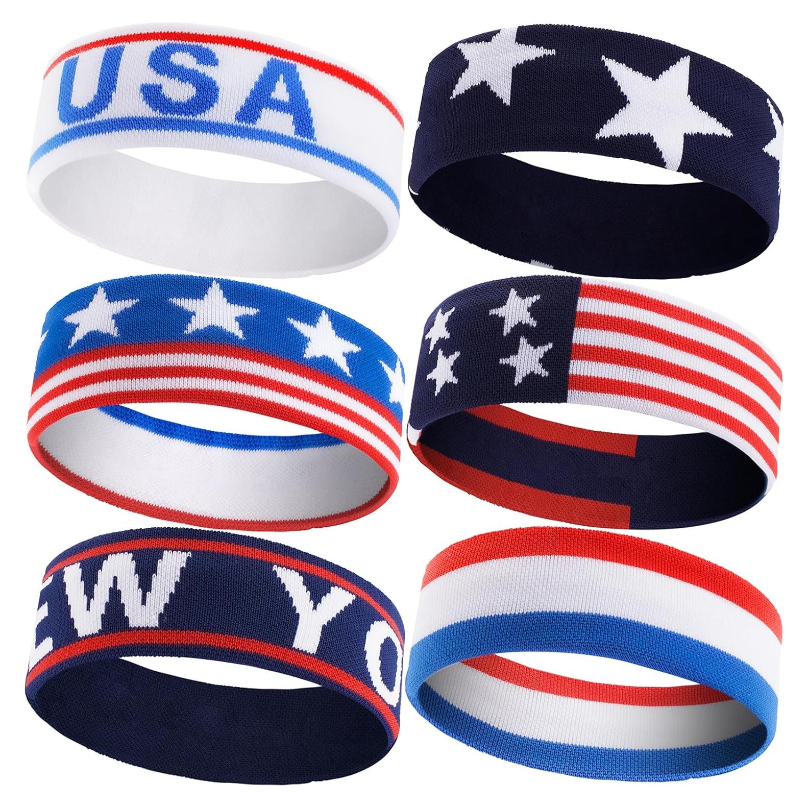 Braylin Bandas de Sudor Deportivas 6 Pcs para Hombres