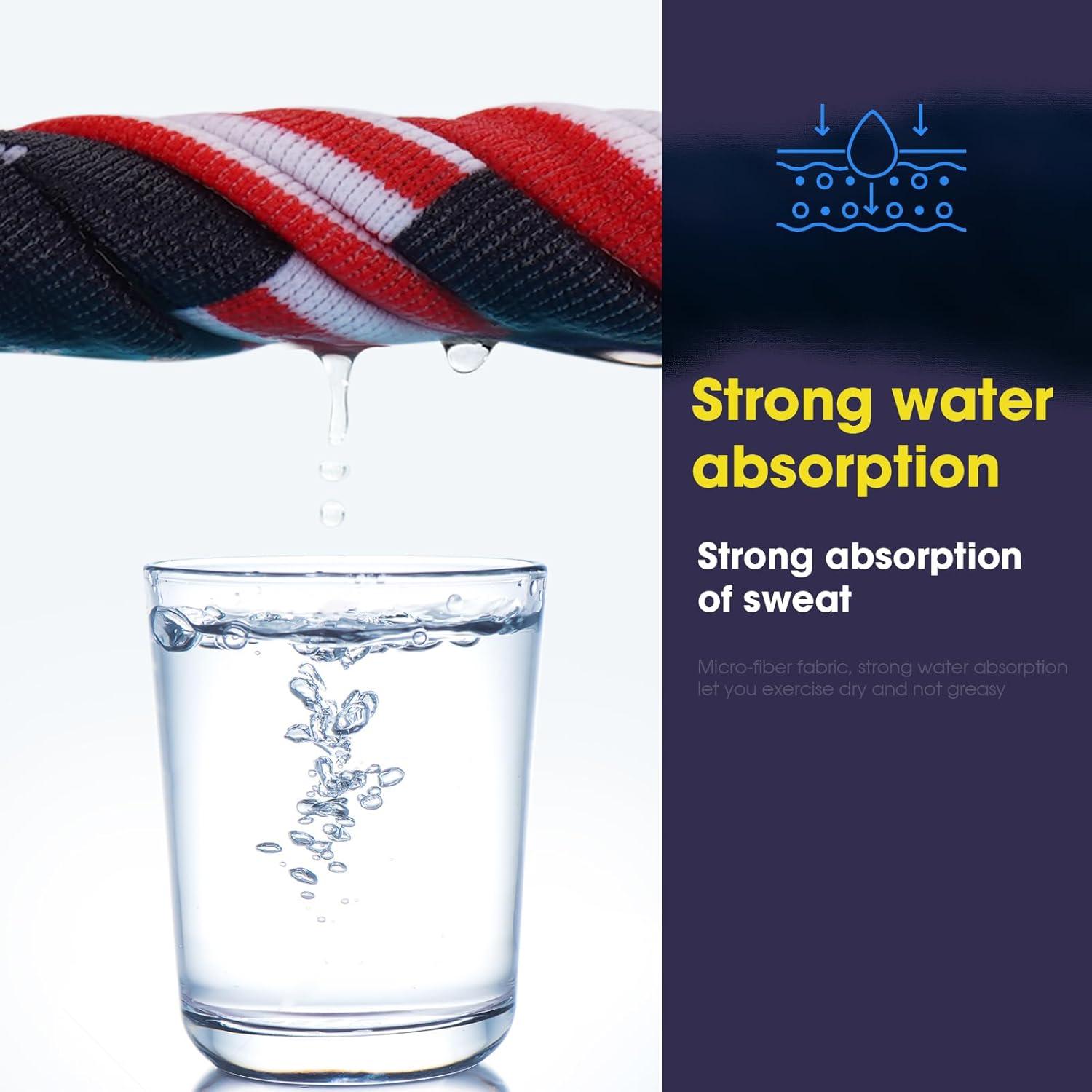 Braylin Bandas de Sudor Deportivas 6 Pcs para Hombres