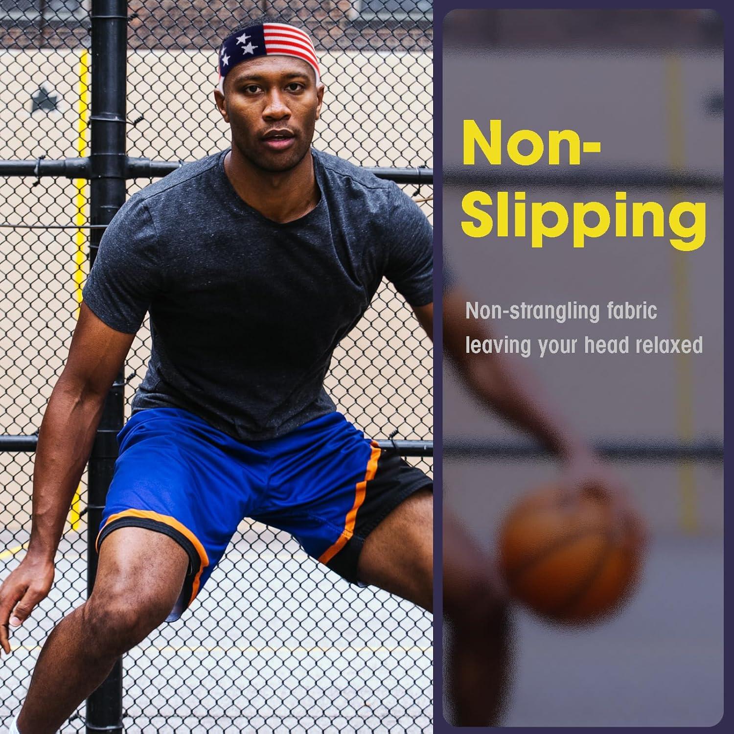 Braylin Bandas de Sudor Deportivas 6 Pcs para Hombres