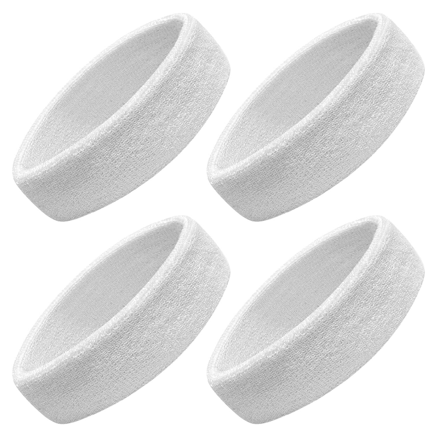 Banda de Sudor Deportiva Jueerun 4 Pcs Algodón Unisex