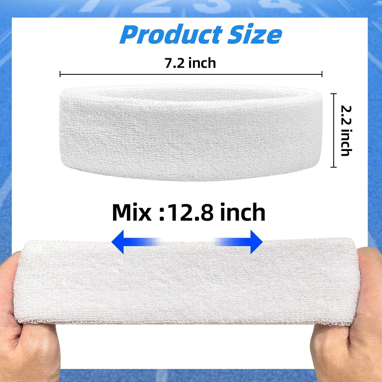 Banda de Sudor Deportiva Jueerun 4 Pcs Algodón Unisex