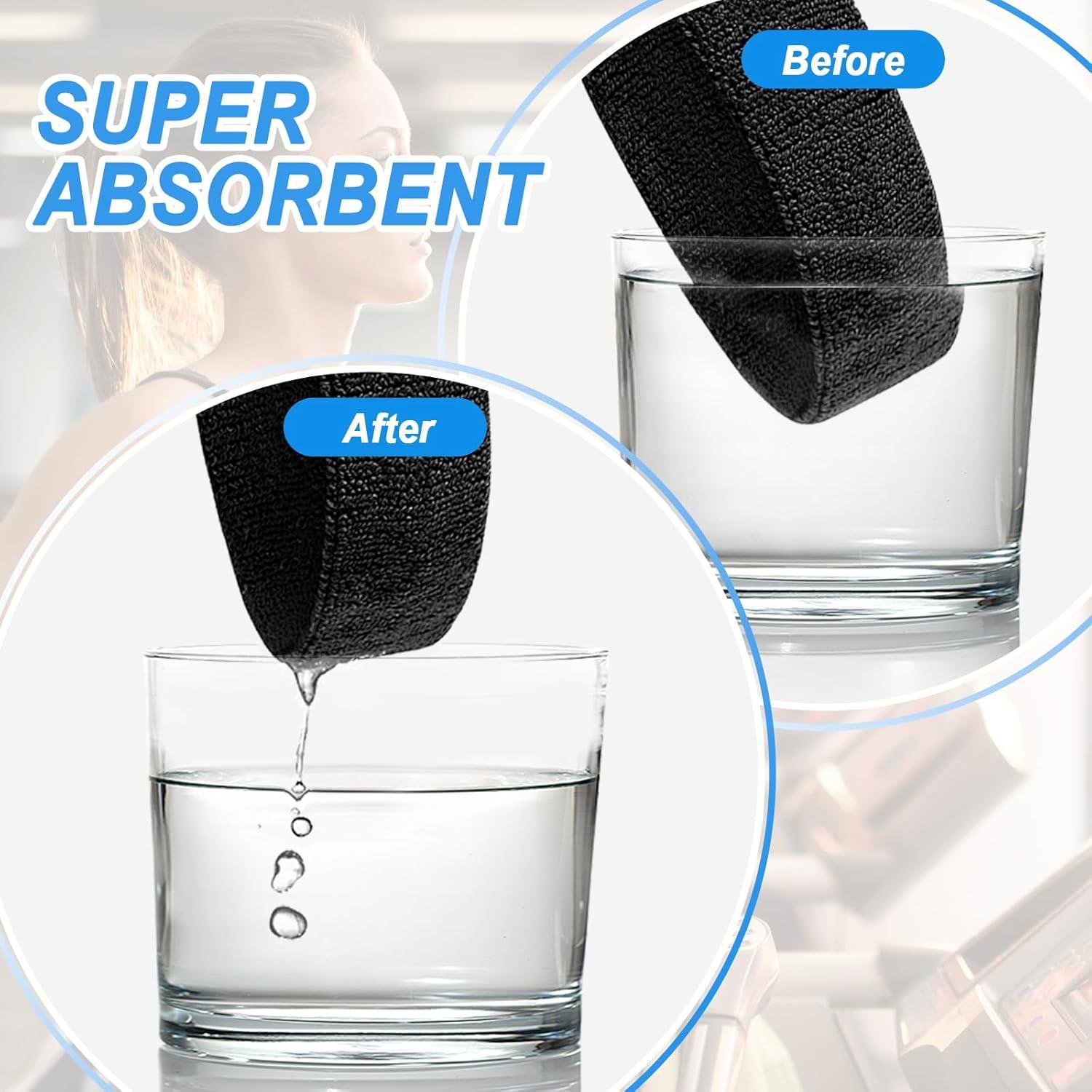 Banda de Sudor Deportiva Jueerun 4 Pcs Algodón Unisex