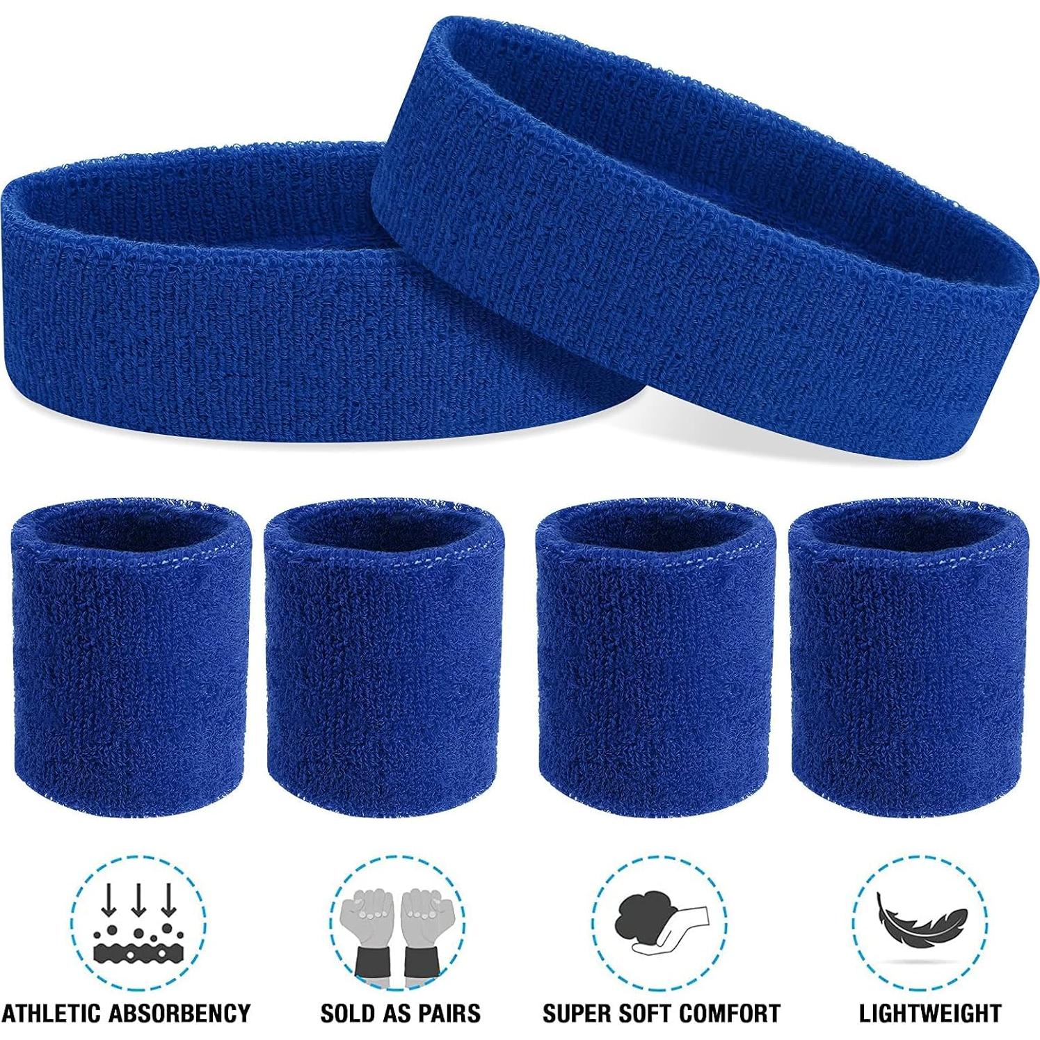 Conjunto de 6 Piezas Diadema y Pulseras Aster Azul