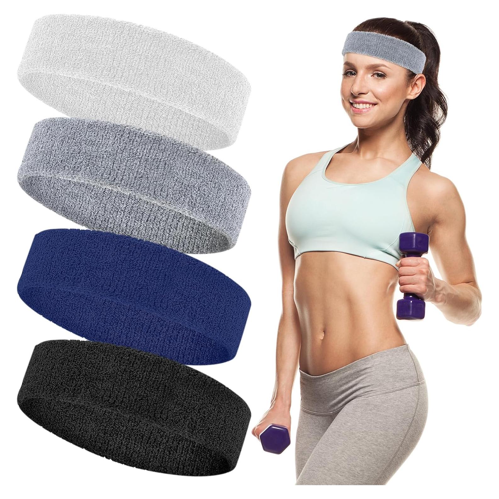 Paquete de 4 bandas para el sudor EYBDYB - Algodón absorbente