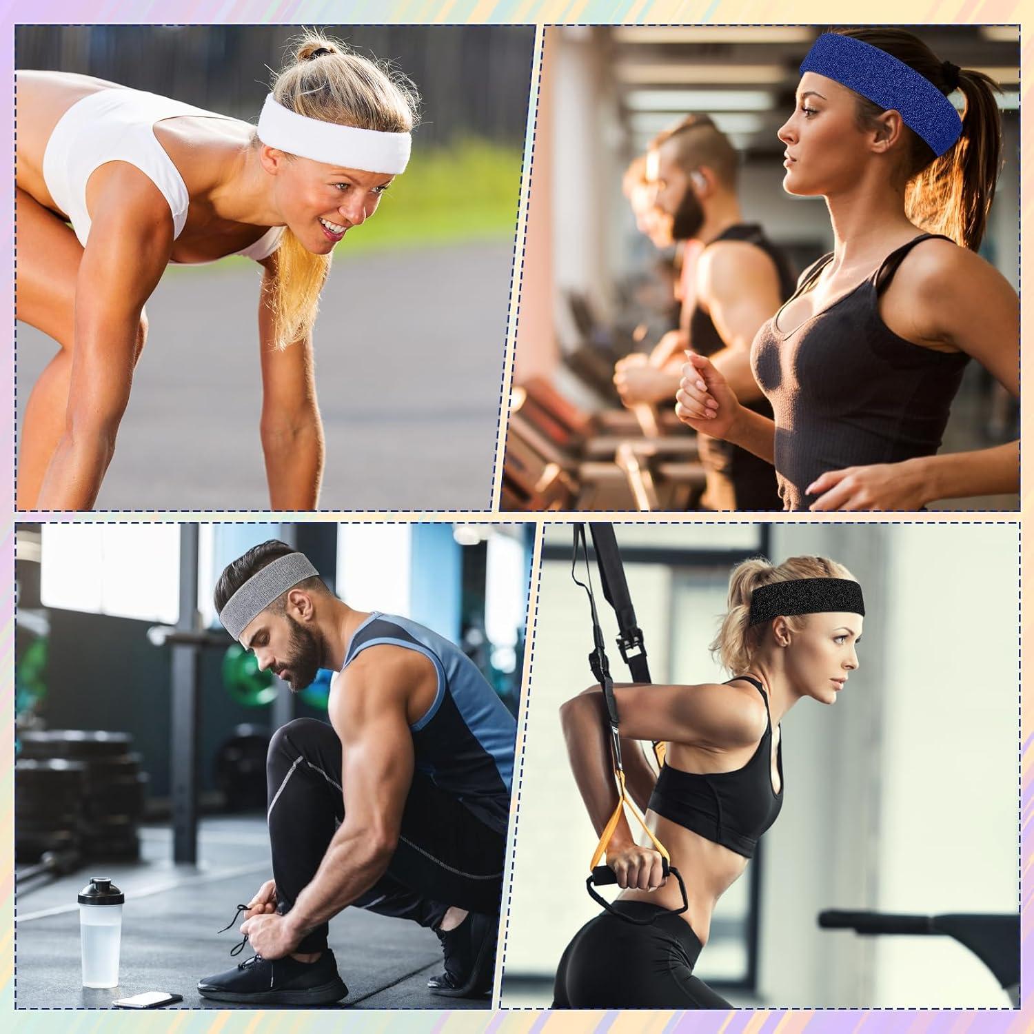 Paquete de 4 bandas para el sudor EYBDYB - Algodón absorbente