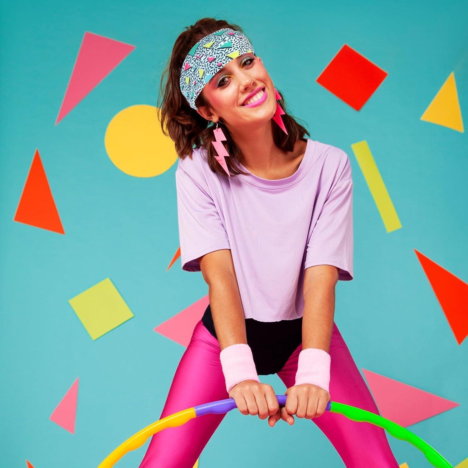 Diademas Retro Neón Mabor 4 Piezas para Mujer - Accesorios Fitness