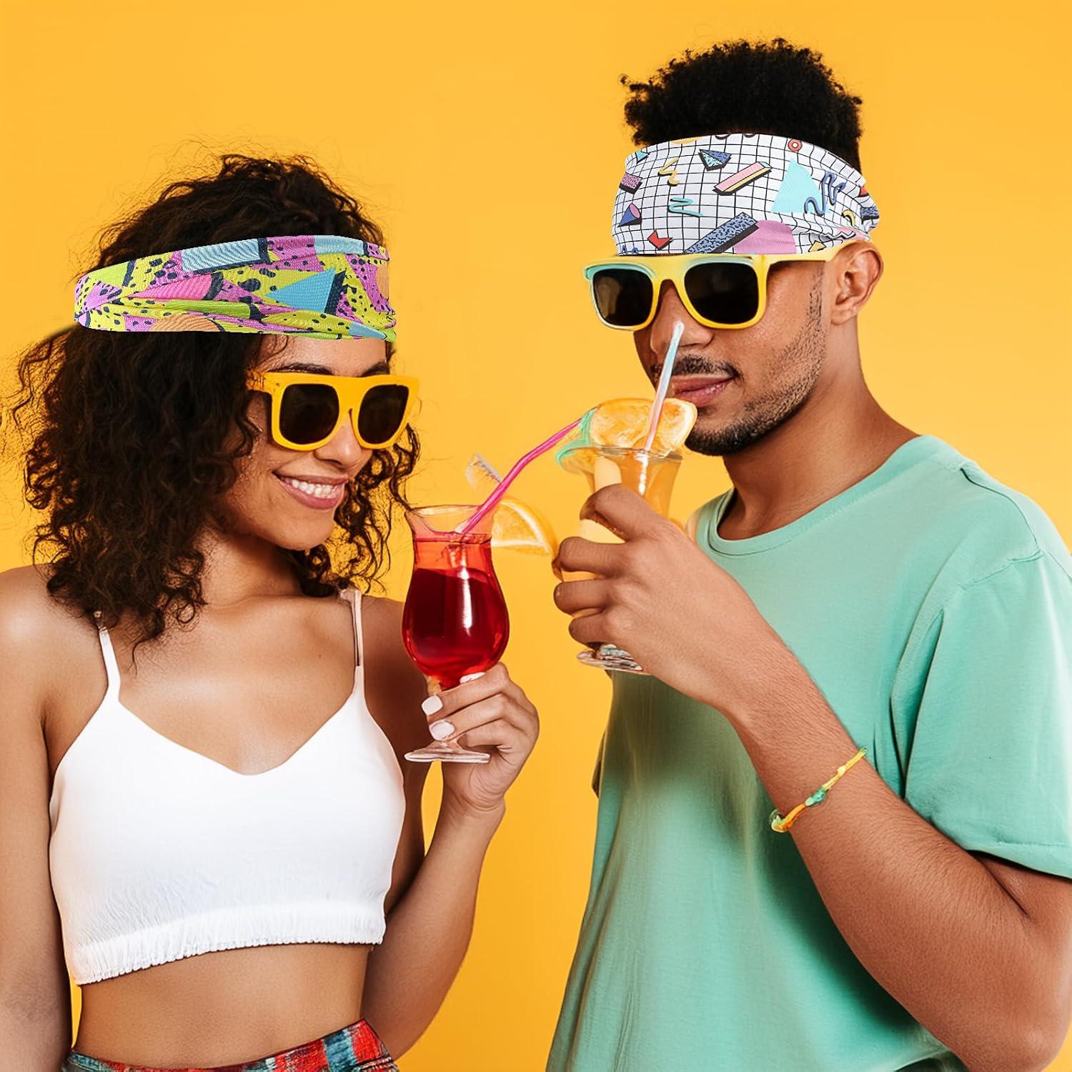 Diademas Retro Neón Mabor 4 Piezas para Mujer - Accesorios Fitness