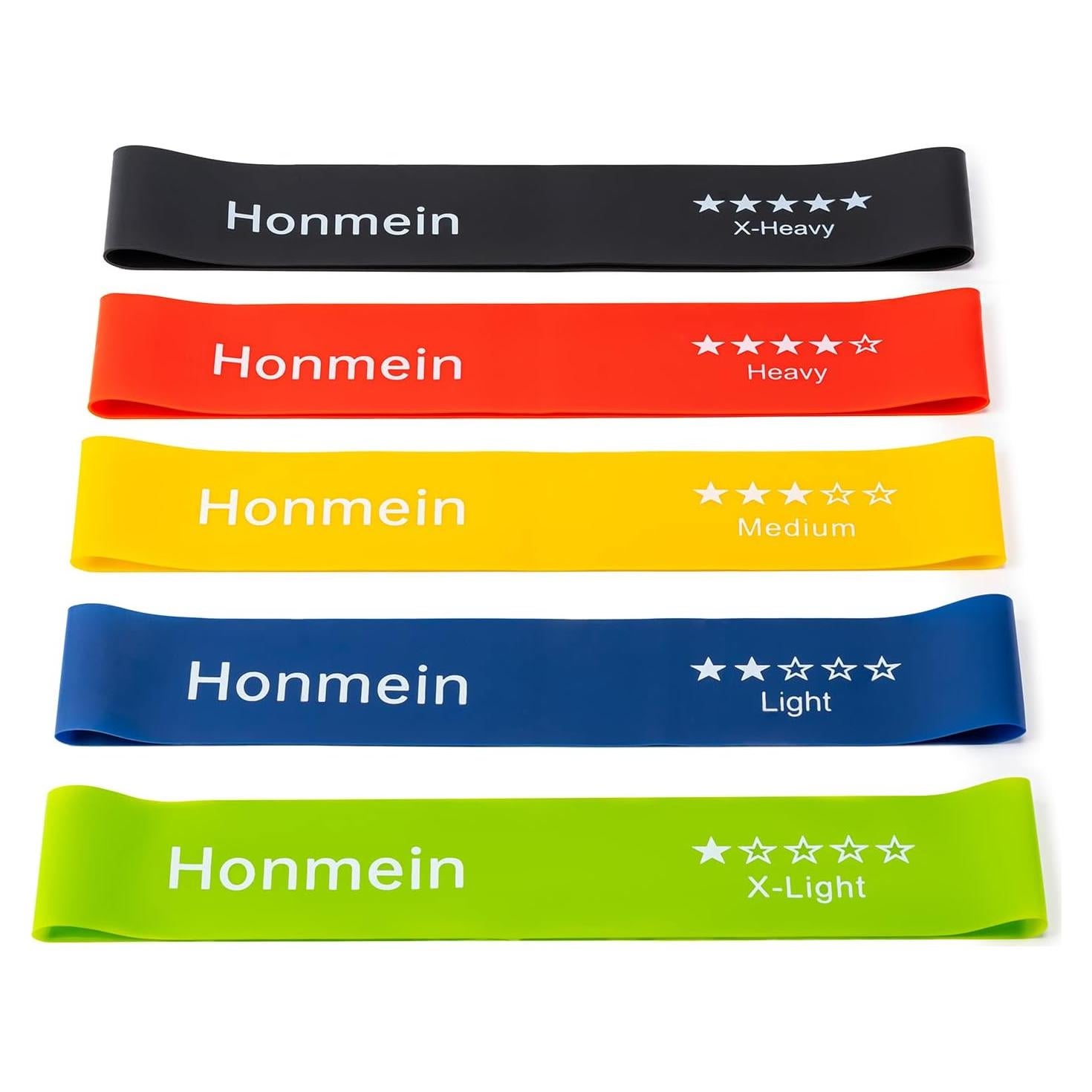 Bandas de Resistencia Honmein 5 Niveles para Fitness en Casa